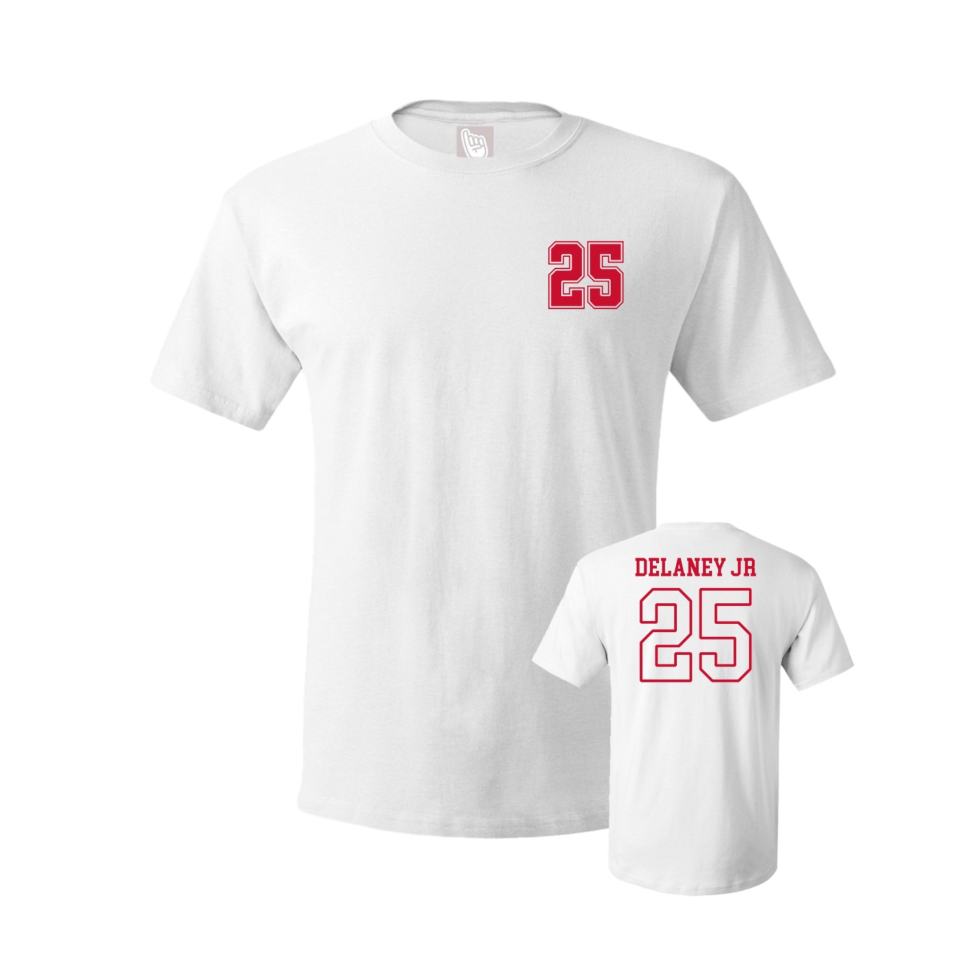 Youth Tee — Chest Back in White