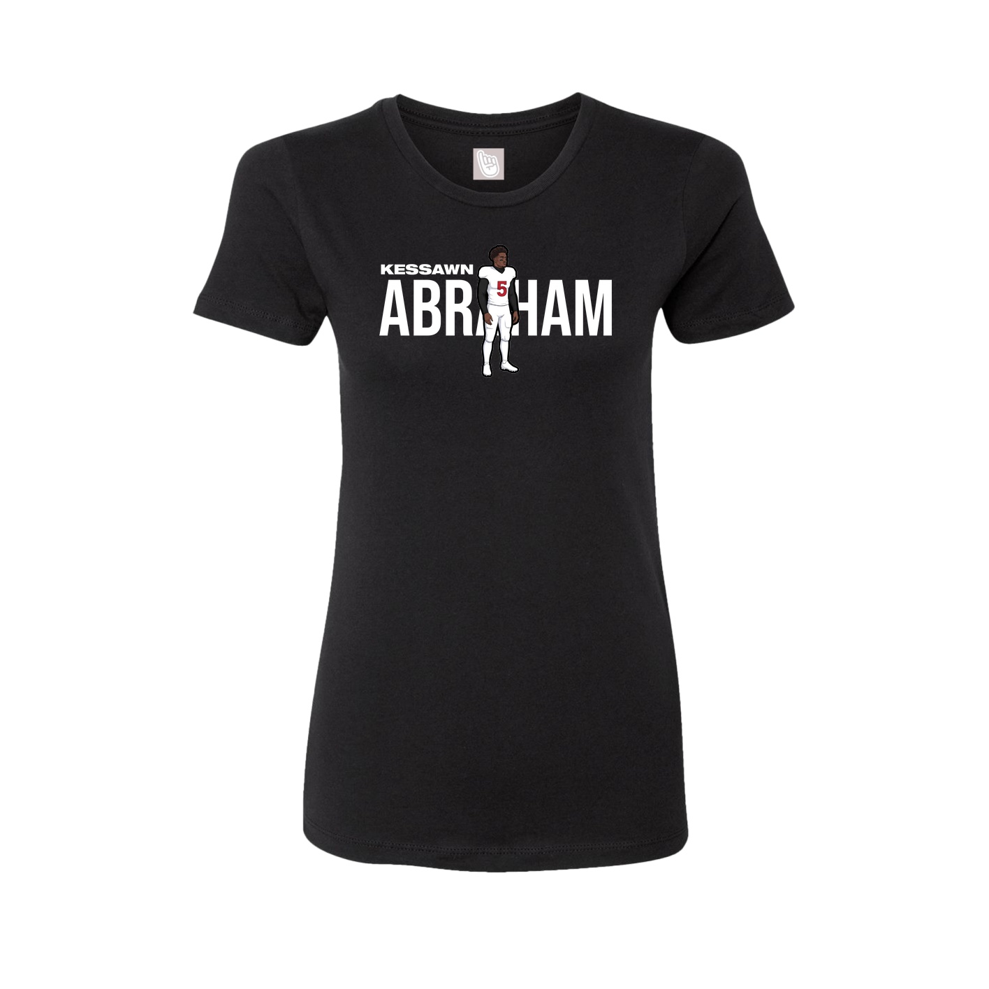 Fitted Women's Tee — Player Name in Black