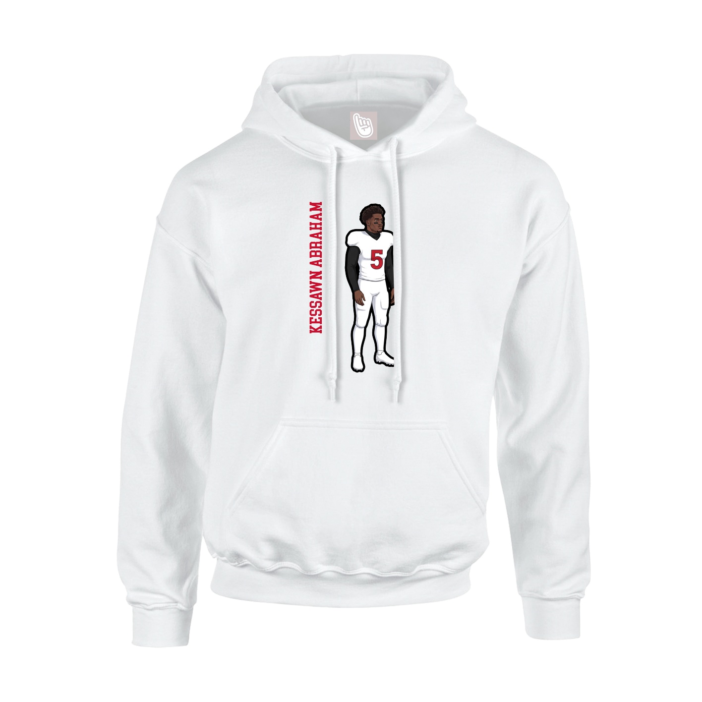 Hoodie — Name Vertical in White