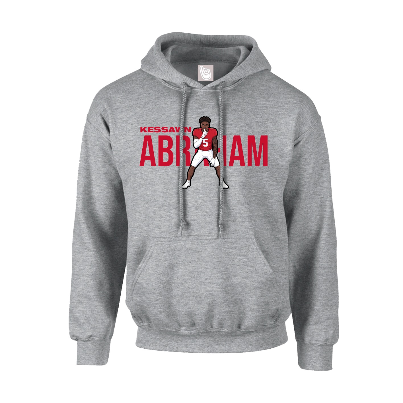 Youth Hoodie — Player Name in Grey
