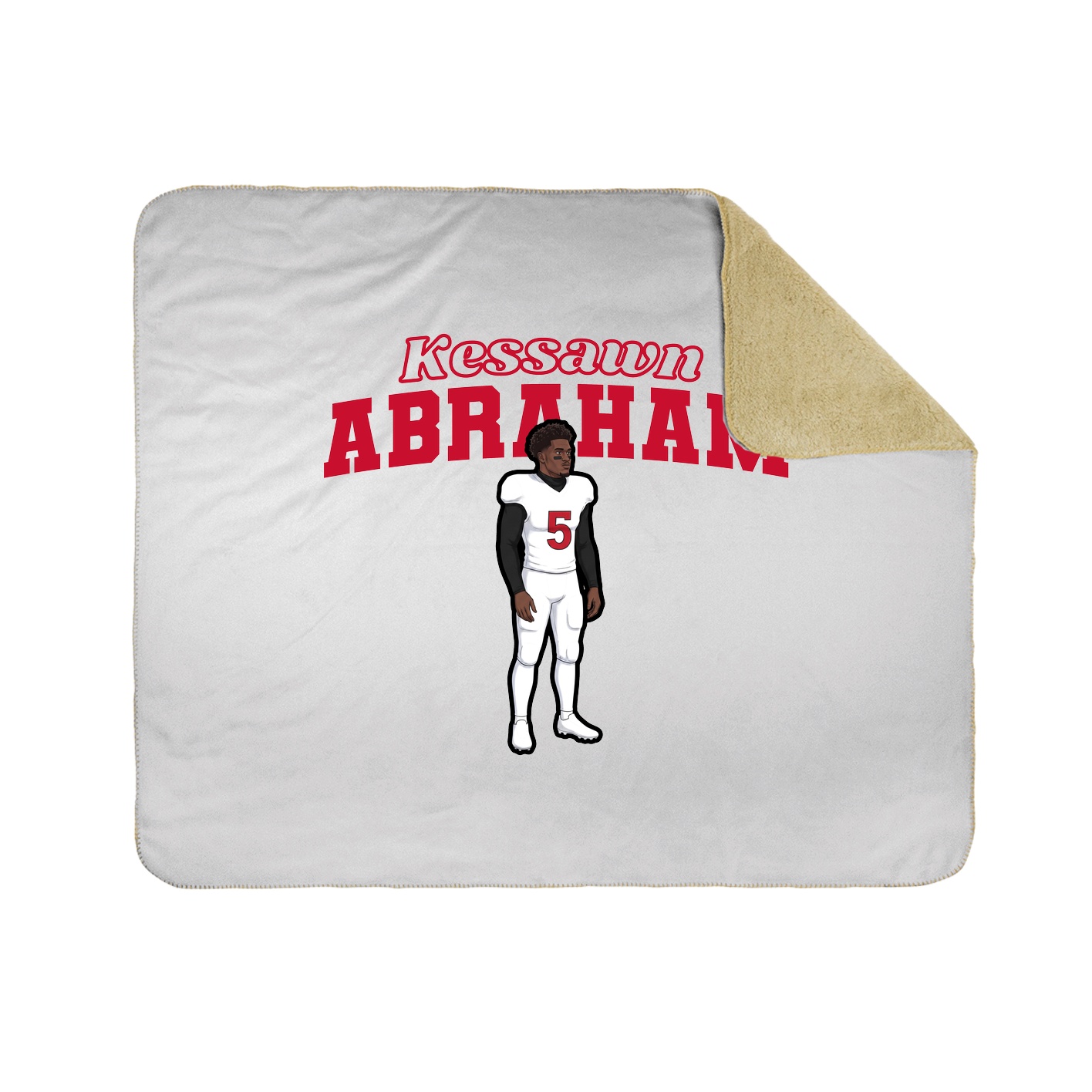 Throw Blanket — Name Arch in White