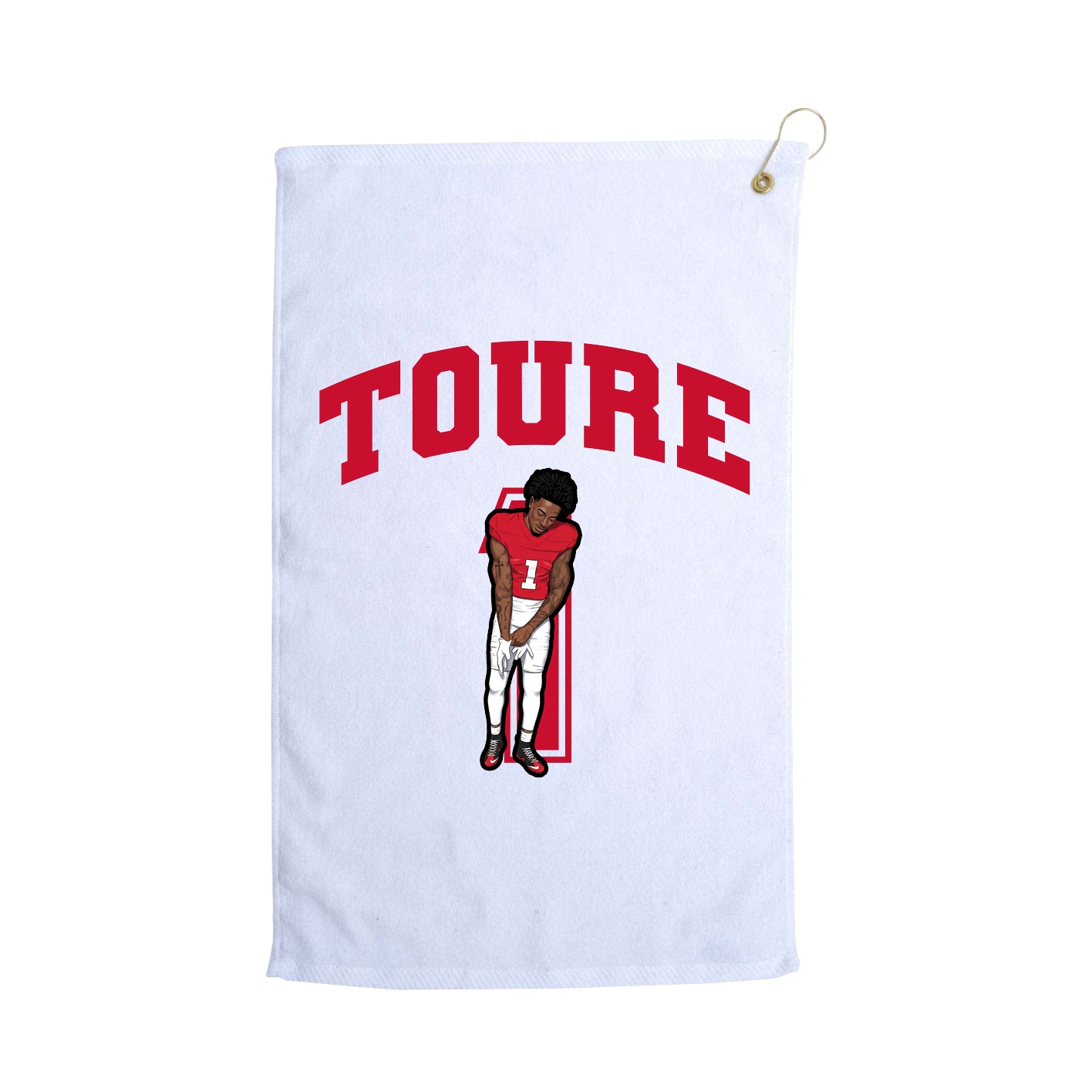 Golf Towel — Number in White