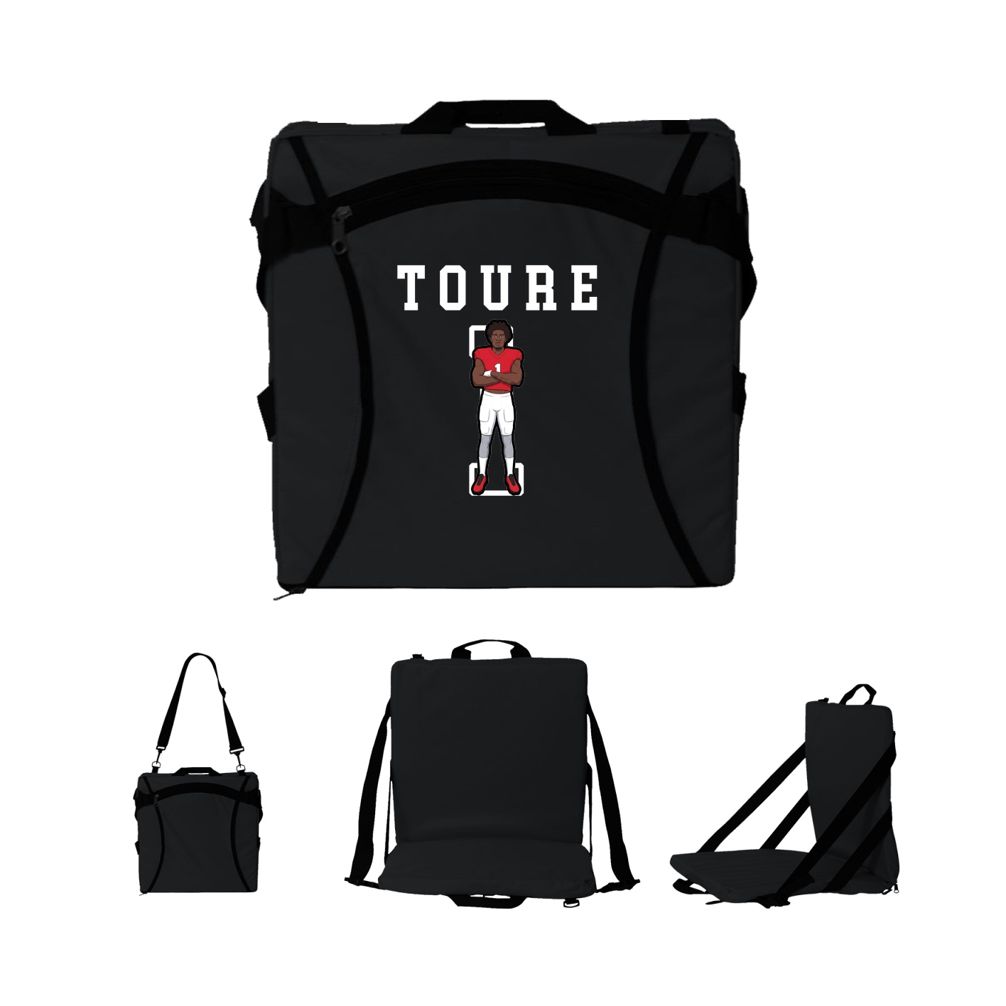 Folding Stadium Seat — Shirsey in Black