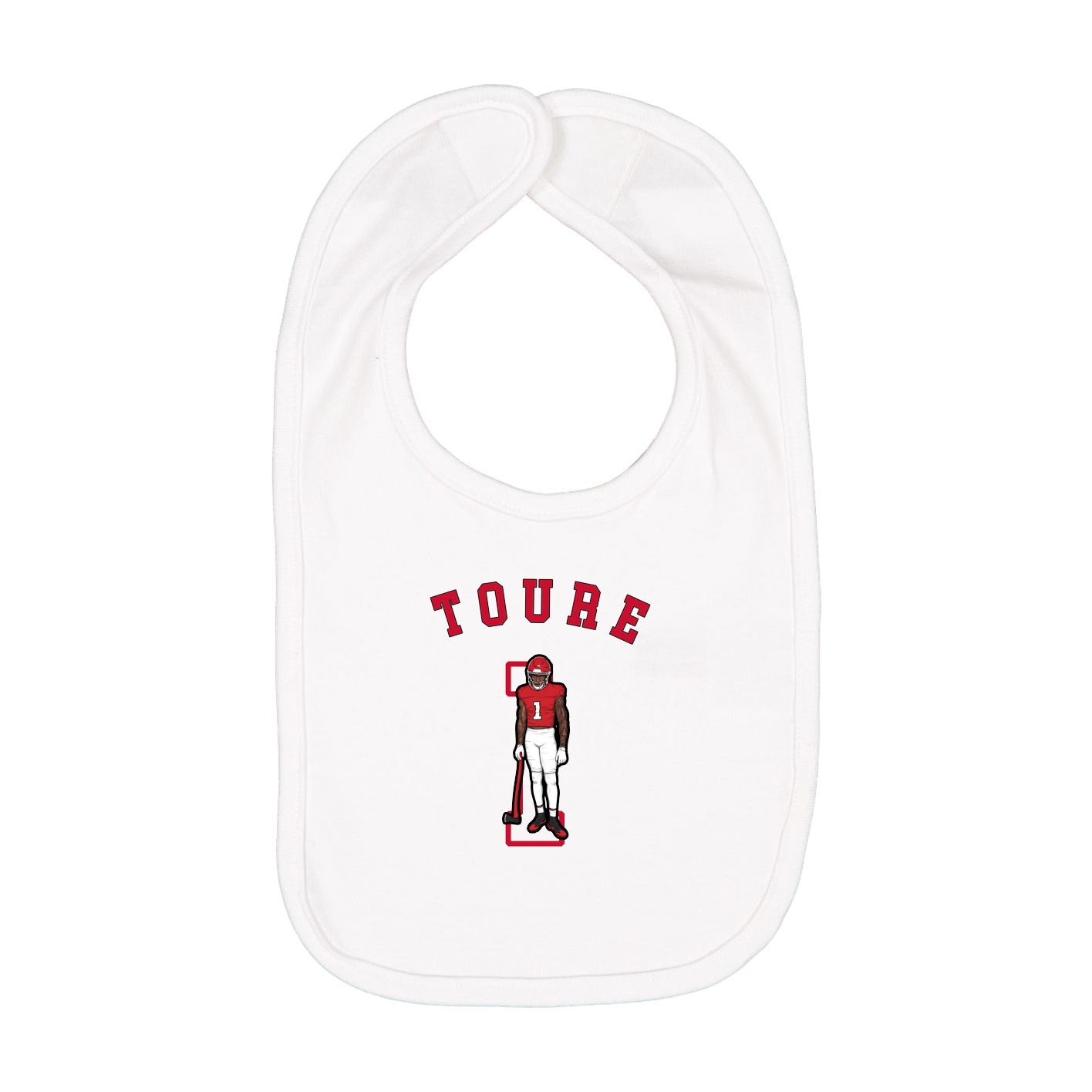 Infant Bib — Shirsey Arch in White