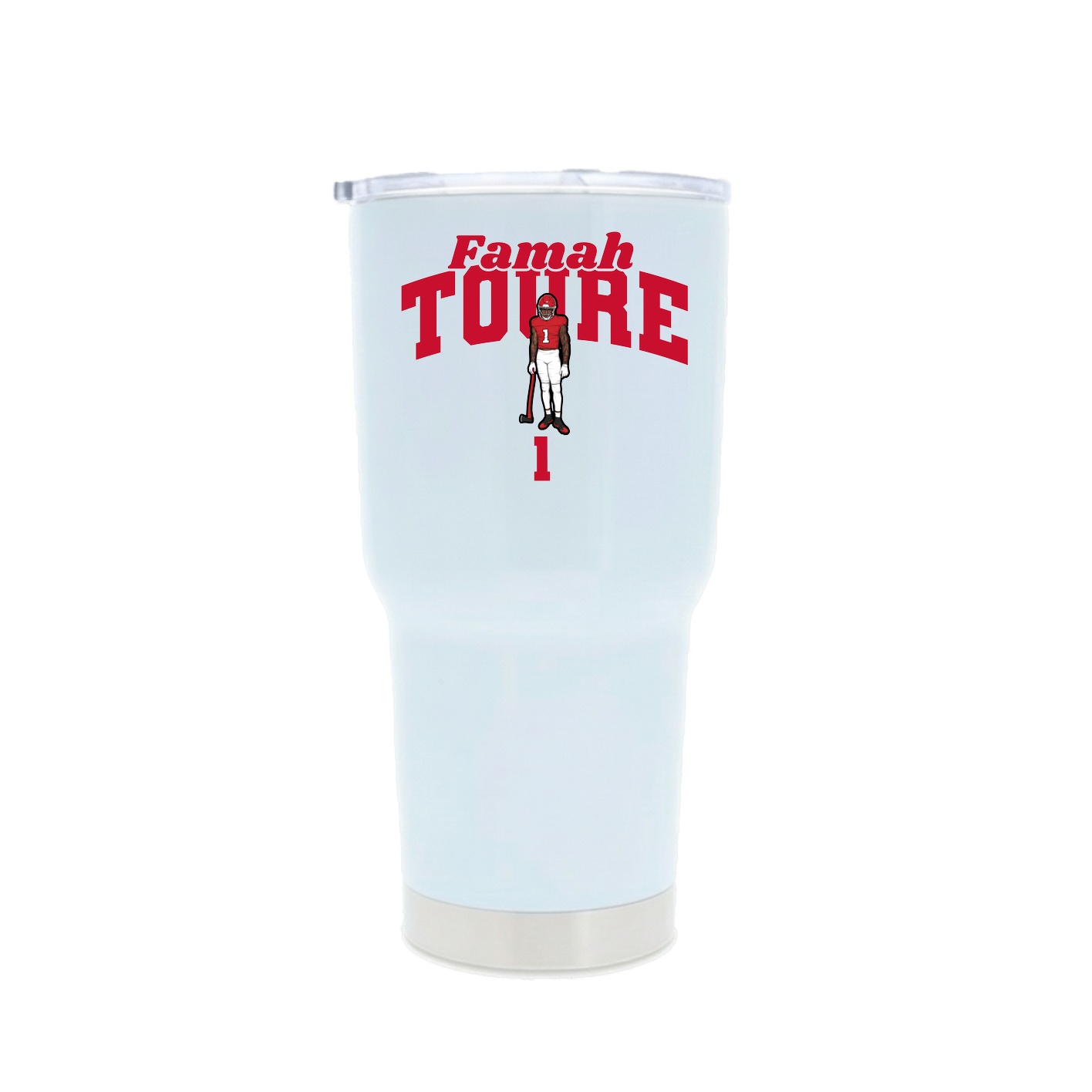 30oz Stainless Steel Tumbler — Signature Arch in White