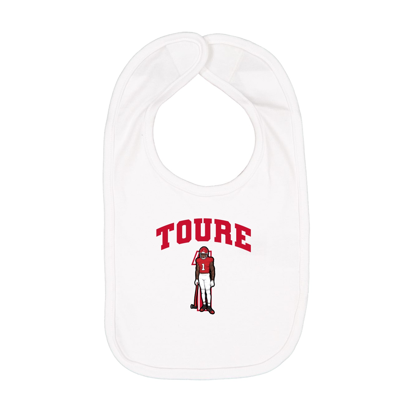 Infant Bib — Number in White