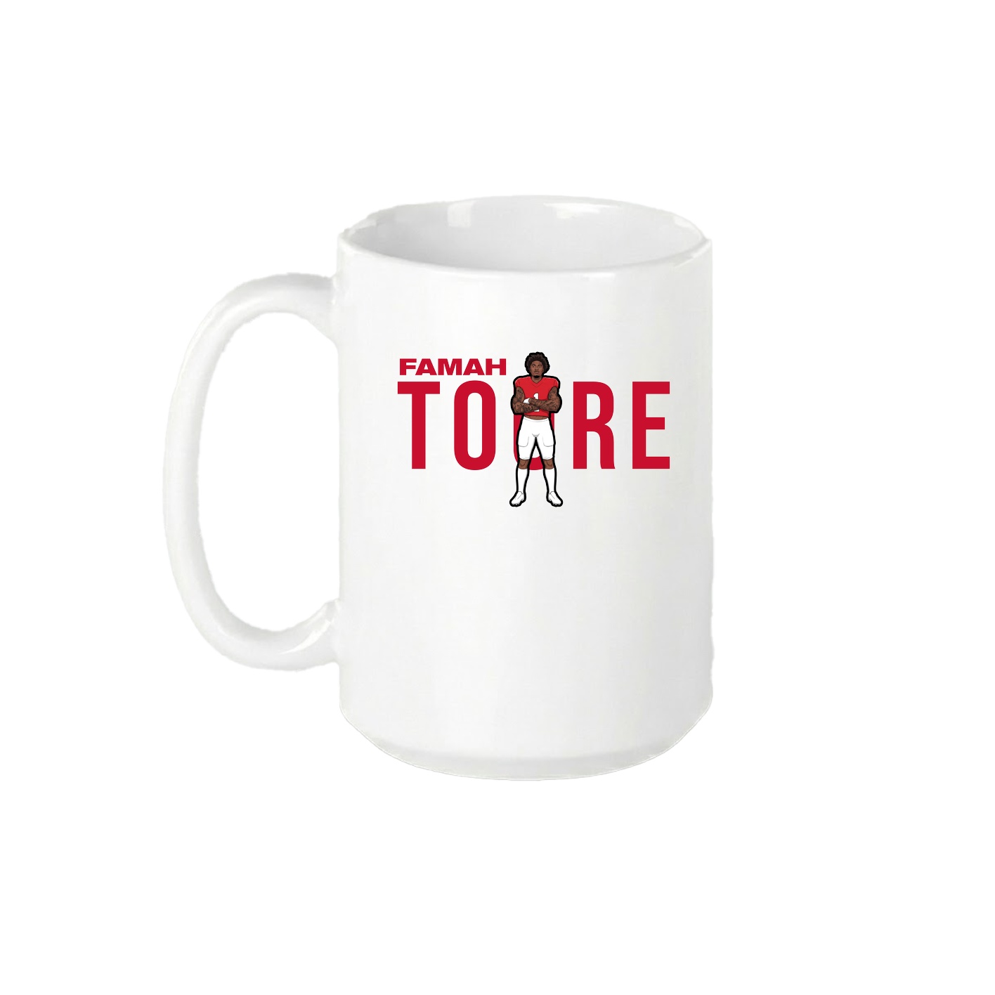 15oz Coffee Mug — Player Name in White