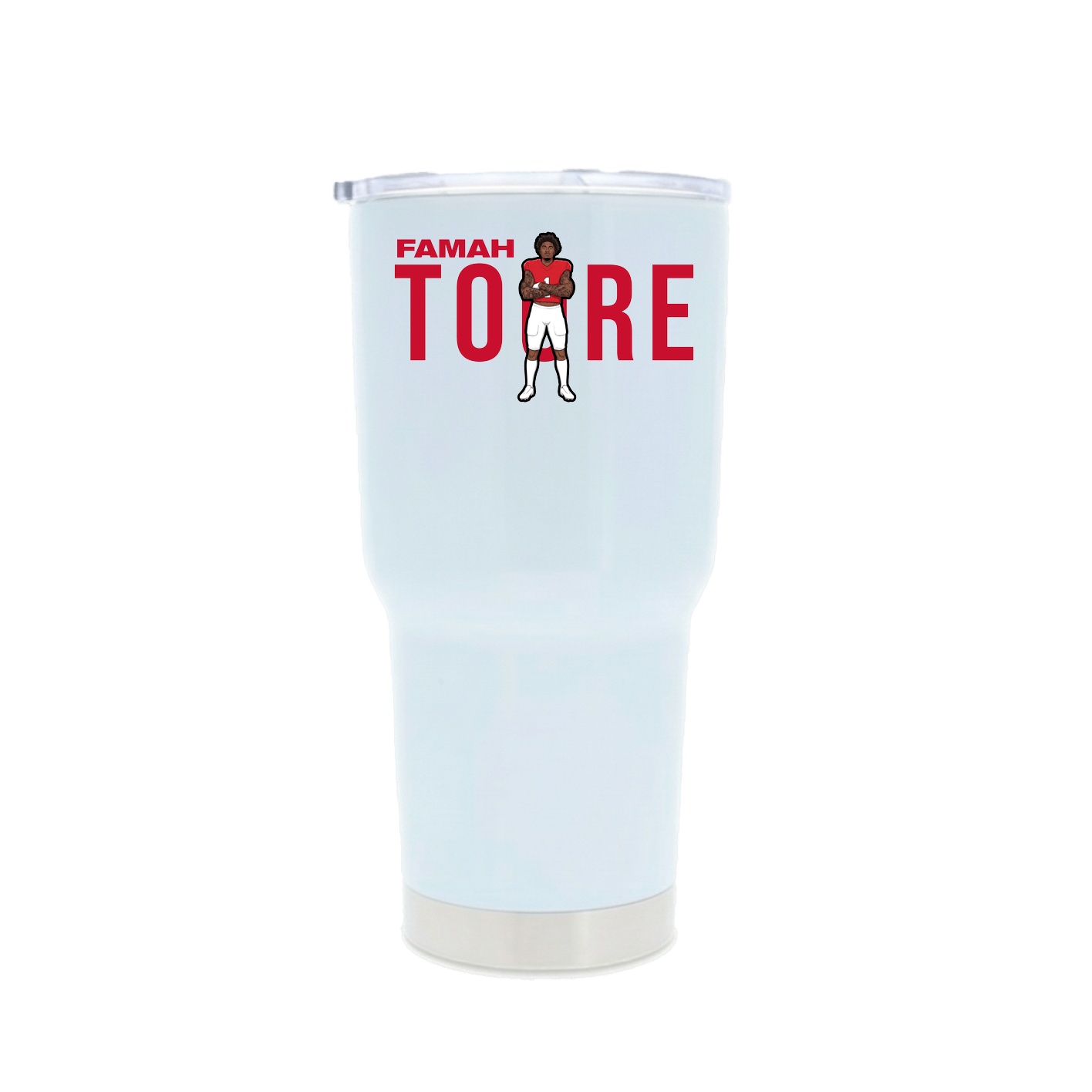 30oz Stainless Steel Tumbler — Player Name in White