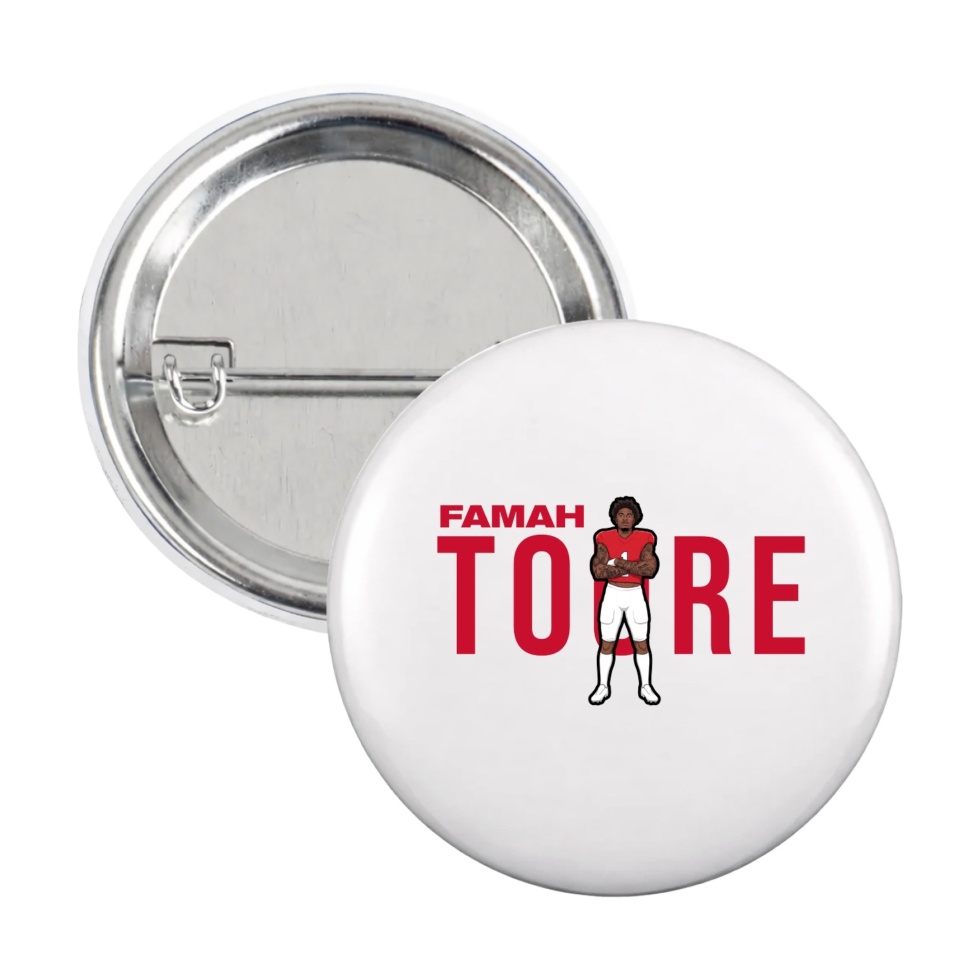 Game Day Button — Player Name in White