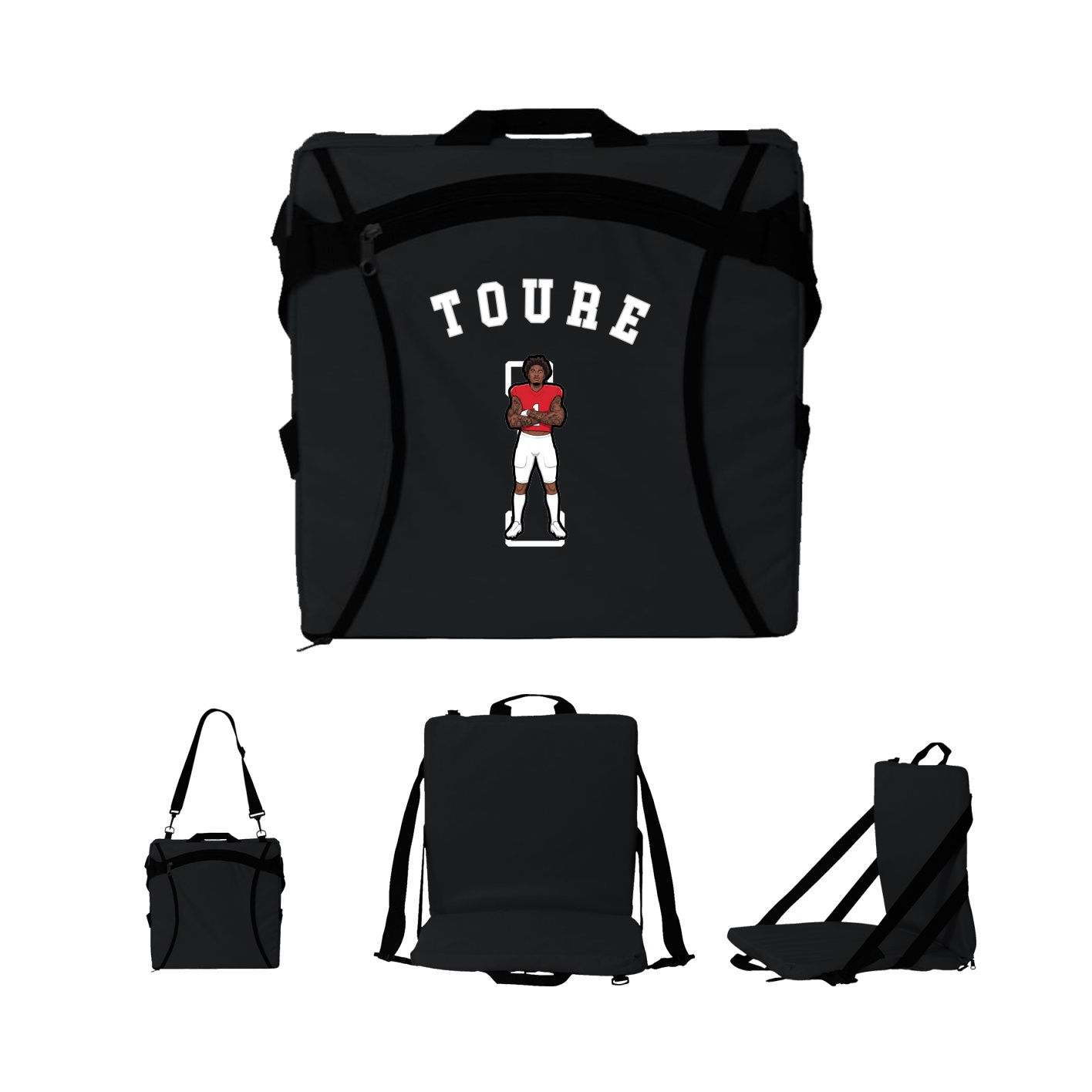 Folding Stadium Seat — Shirsey Arch in Black