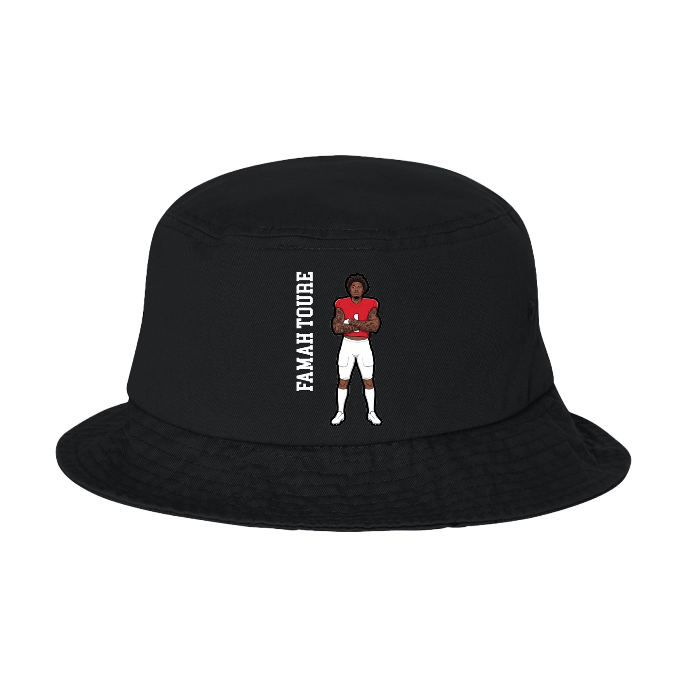 Bucket Cap — Name Vertical in Black
