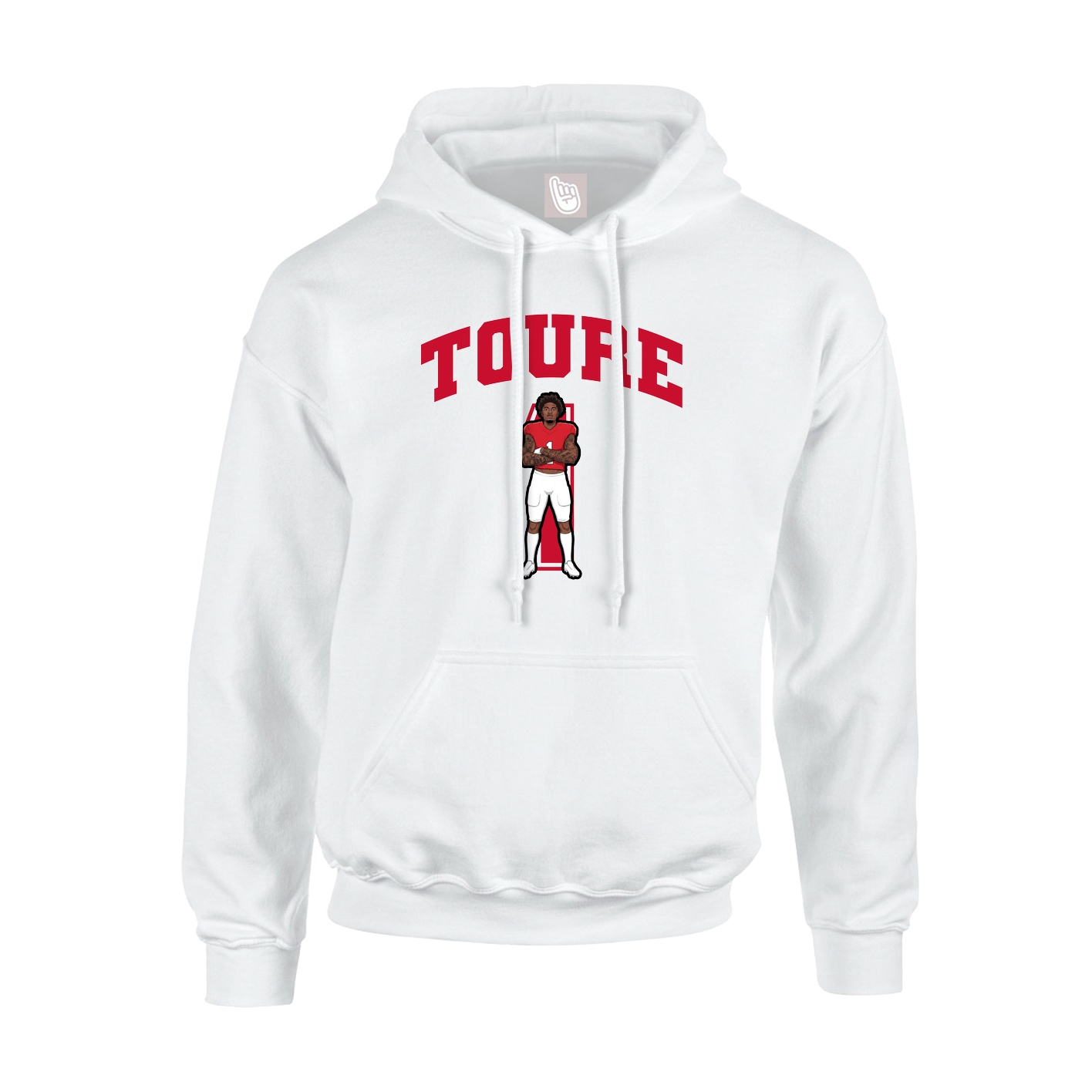 Youth Hoodie — Number in White
