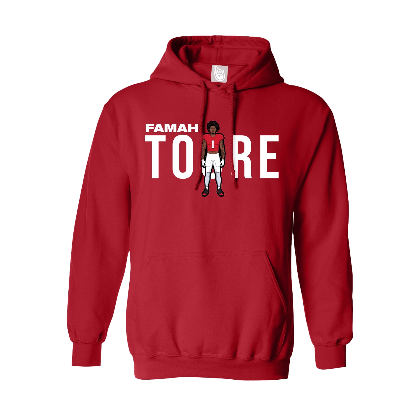 Youth Hoodie — Player Name in Red