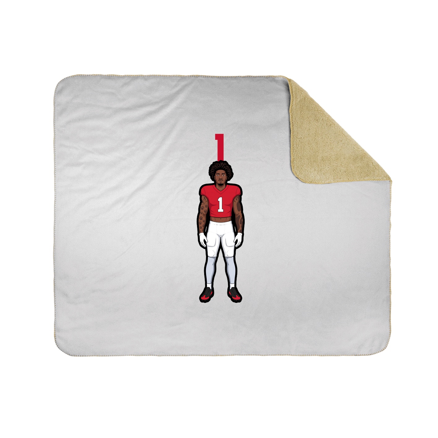 Throw Blanket — Number Top in White