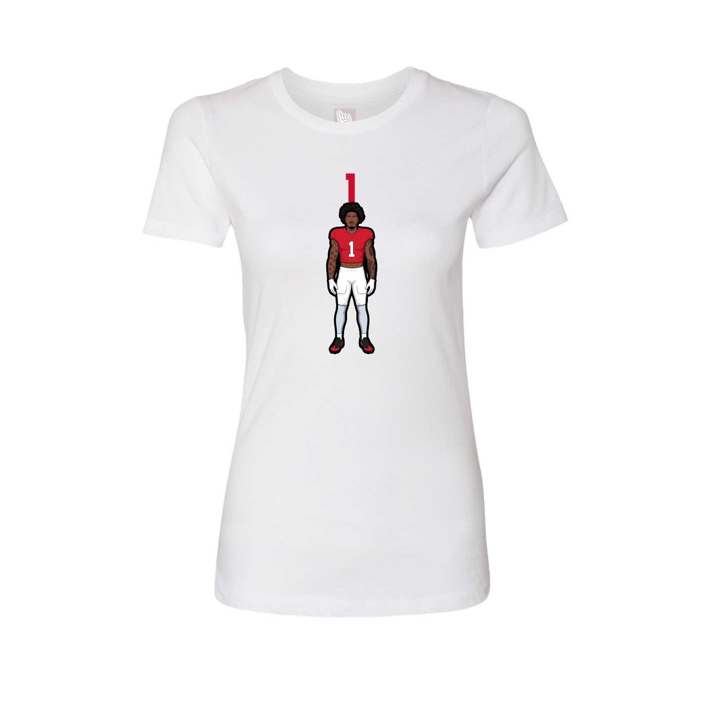 Womens Tee — Number Top in White
