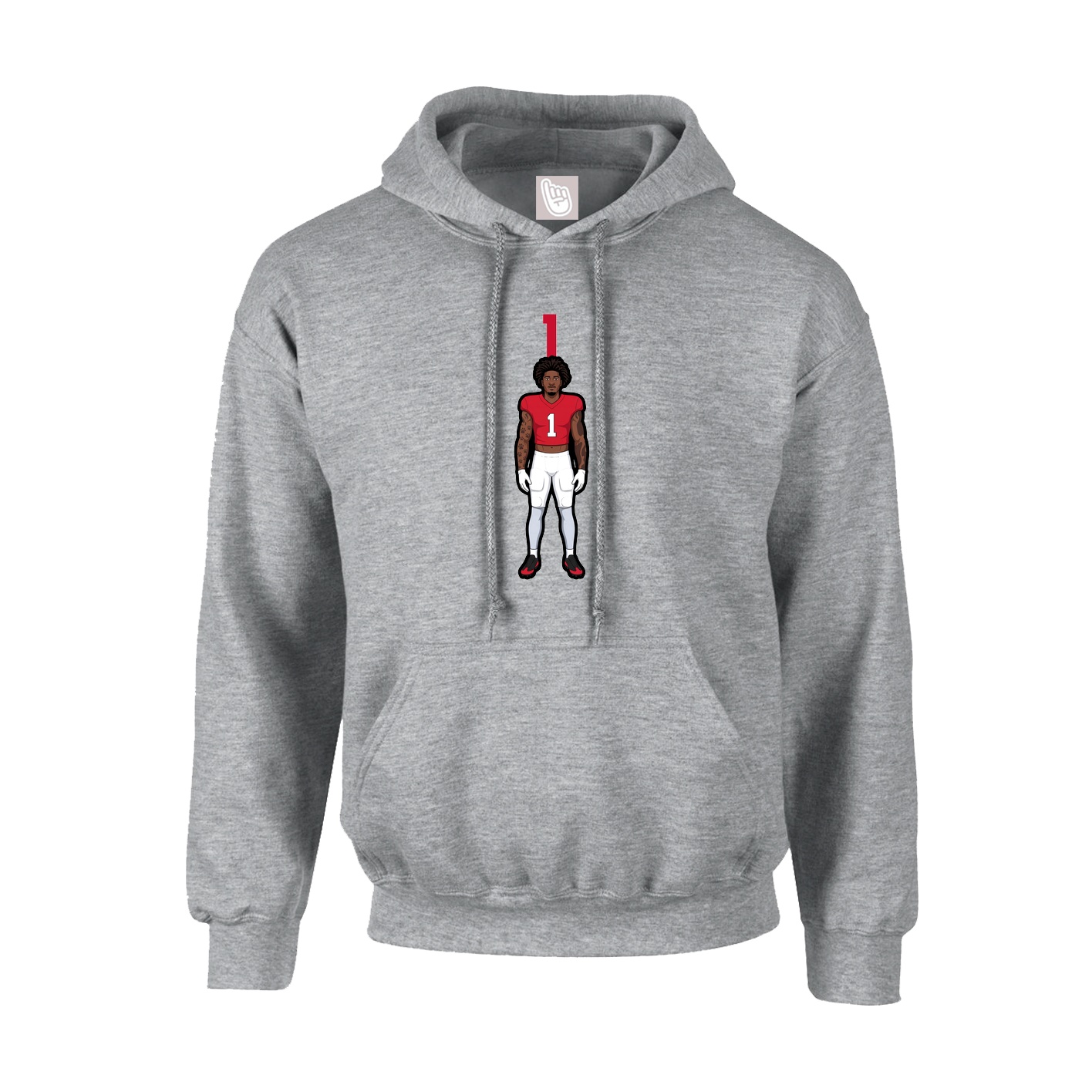 Hoodie — Number Top in Grey