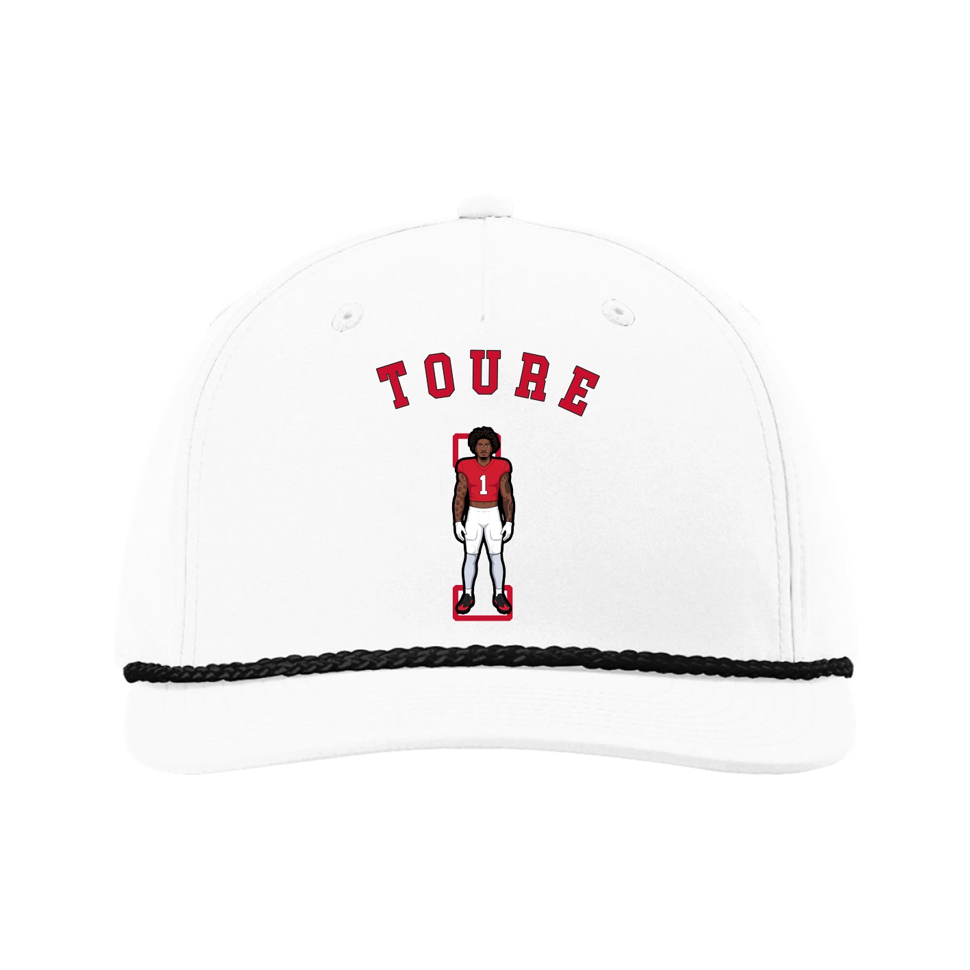 Five-Panel Classic Rope Cap — Shirsey Arch in White