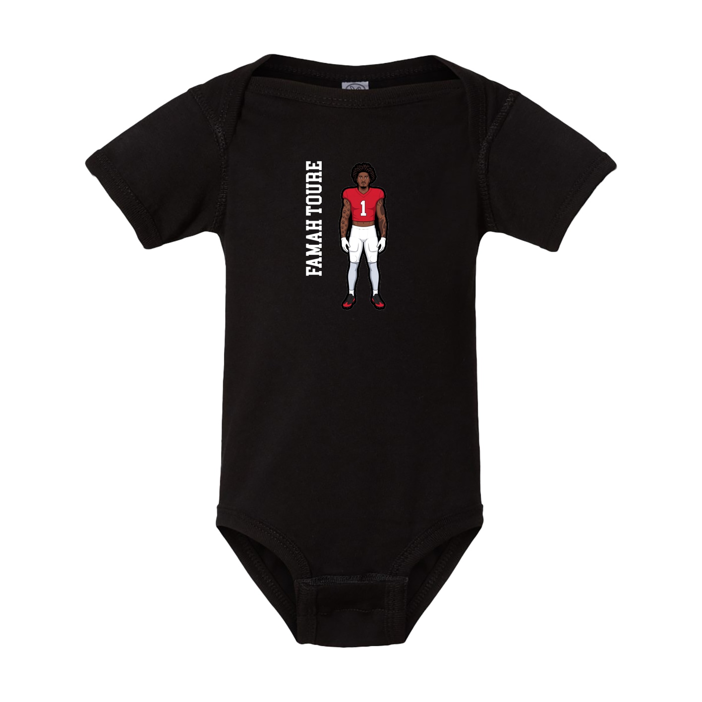 Baby Onesie — Name Vertical in Black