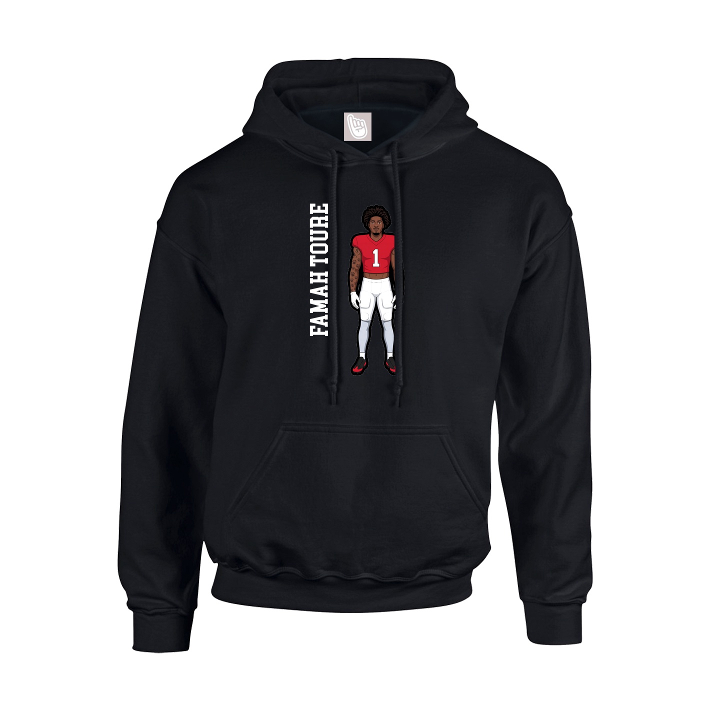 Hoodie — Name Vertical in Black