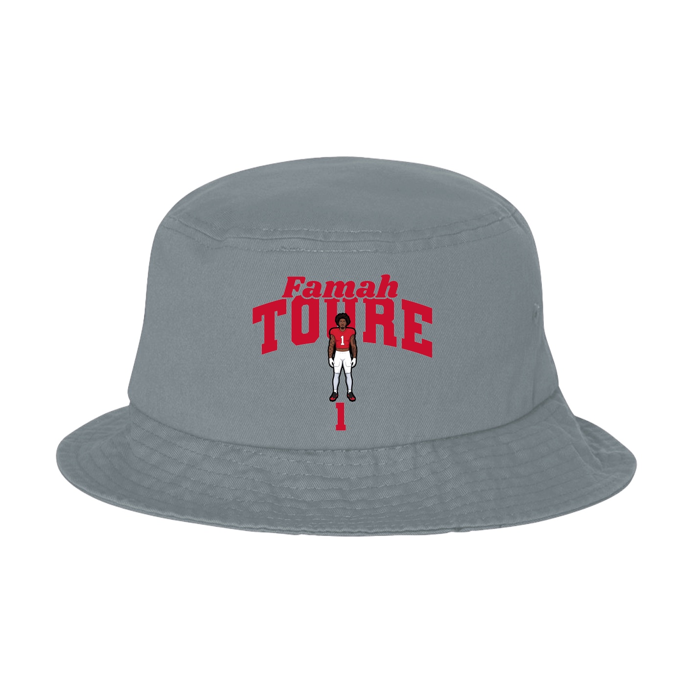 Bucket Cap — Signature Arch in Grey