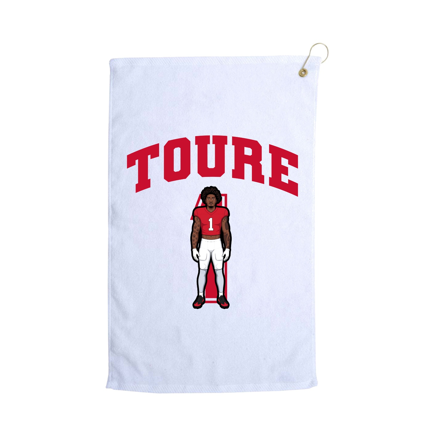Golf Towel — Number in White