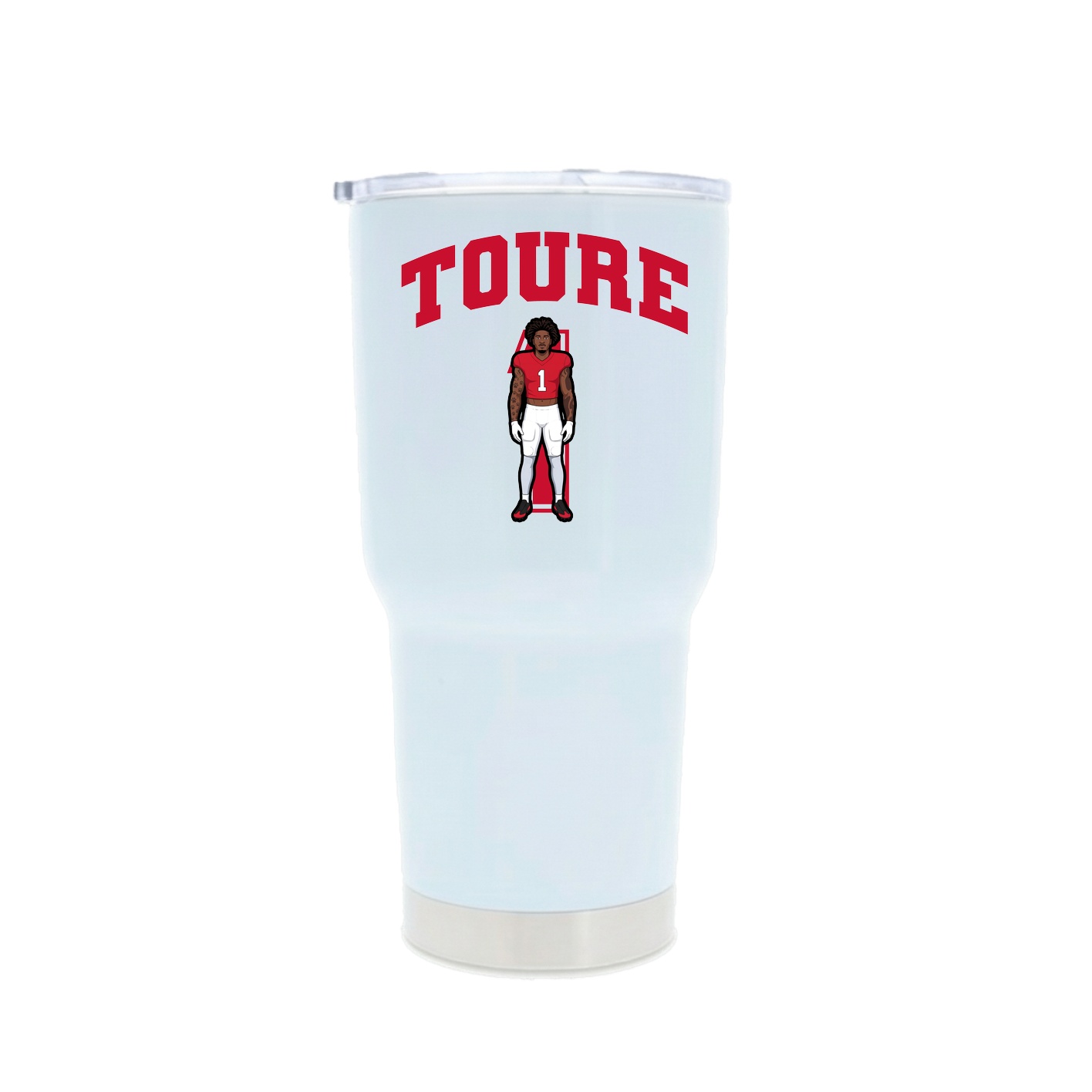 30oz Stainless Steel Tumbler — Number in White