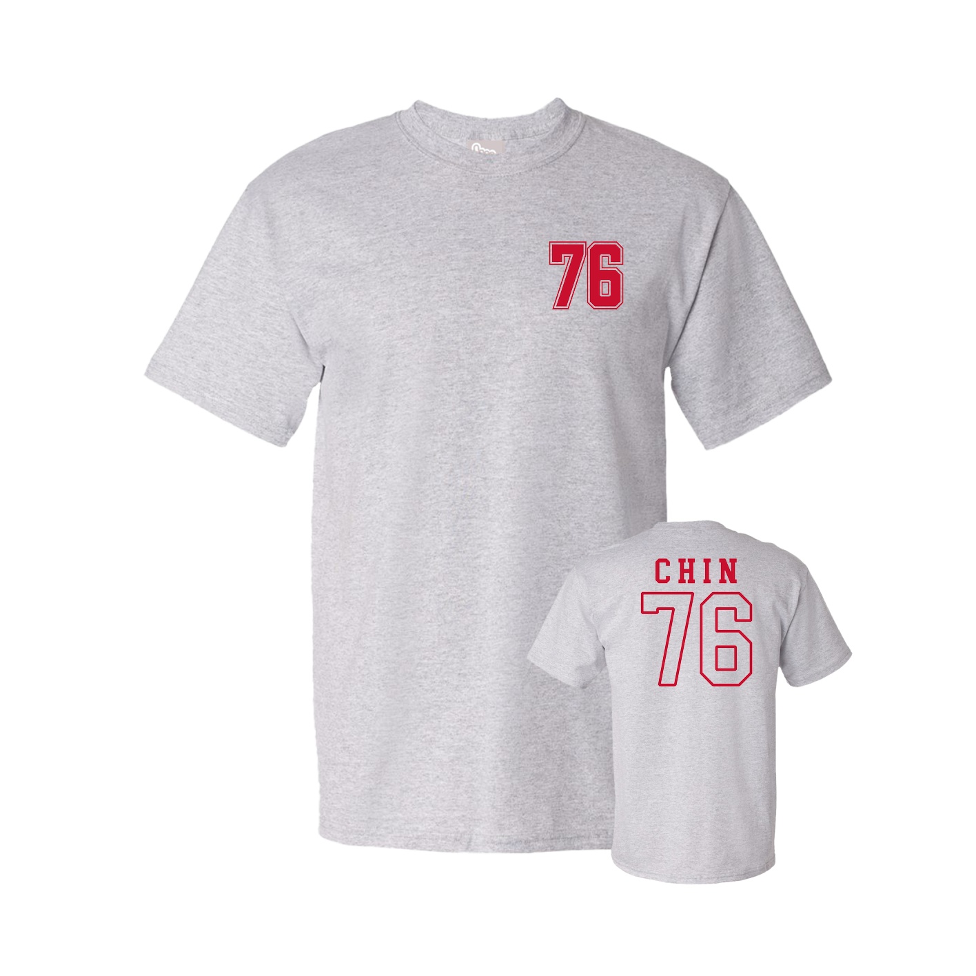 Youth Tee — Chest Back in Grey