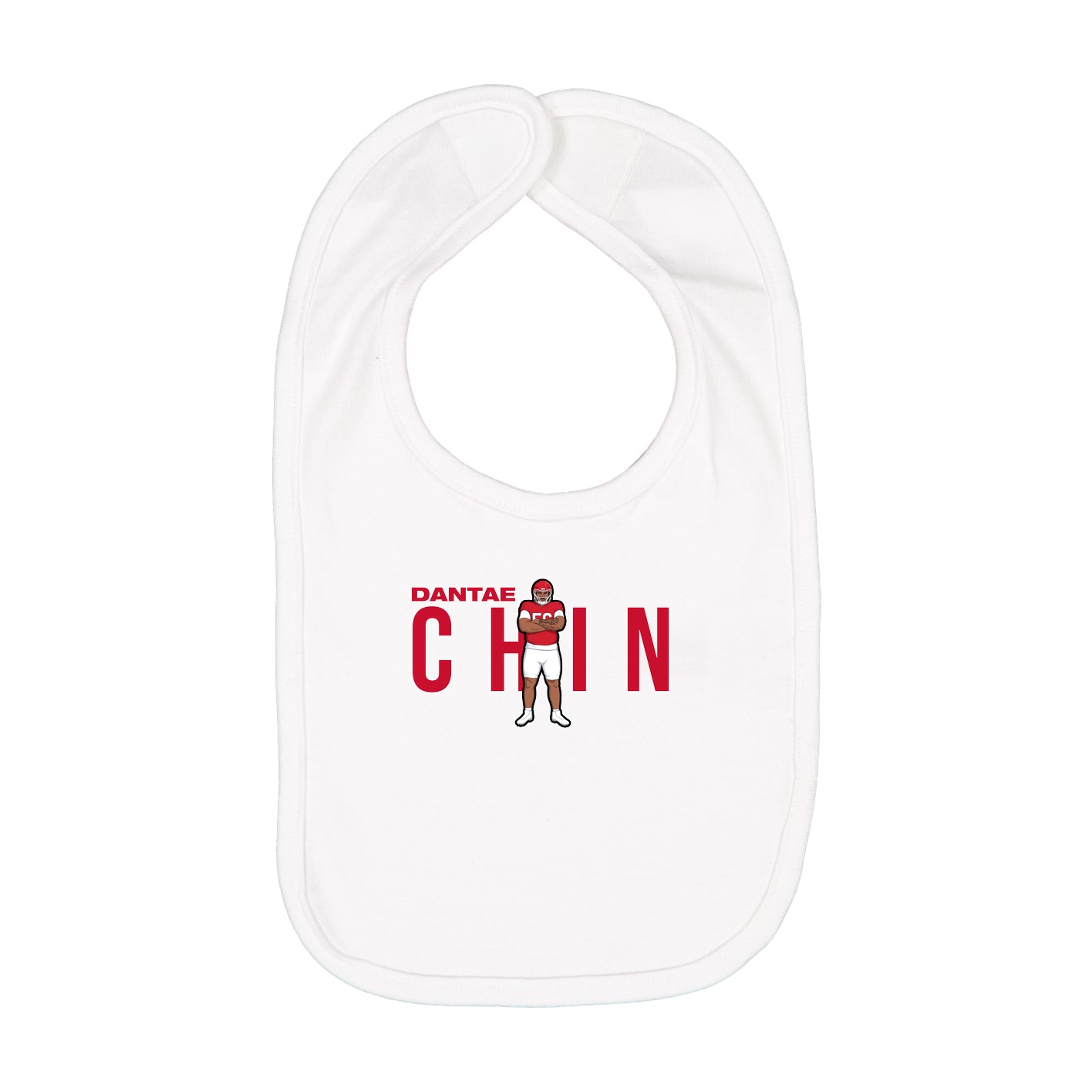 Infant Bib — Player Name in White