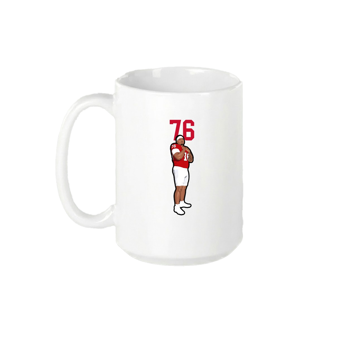 15oz Coffee Mug — Number Top in White