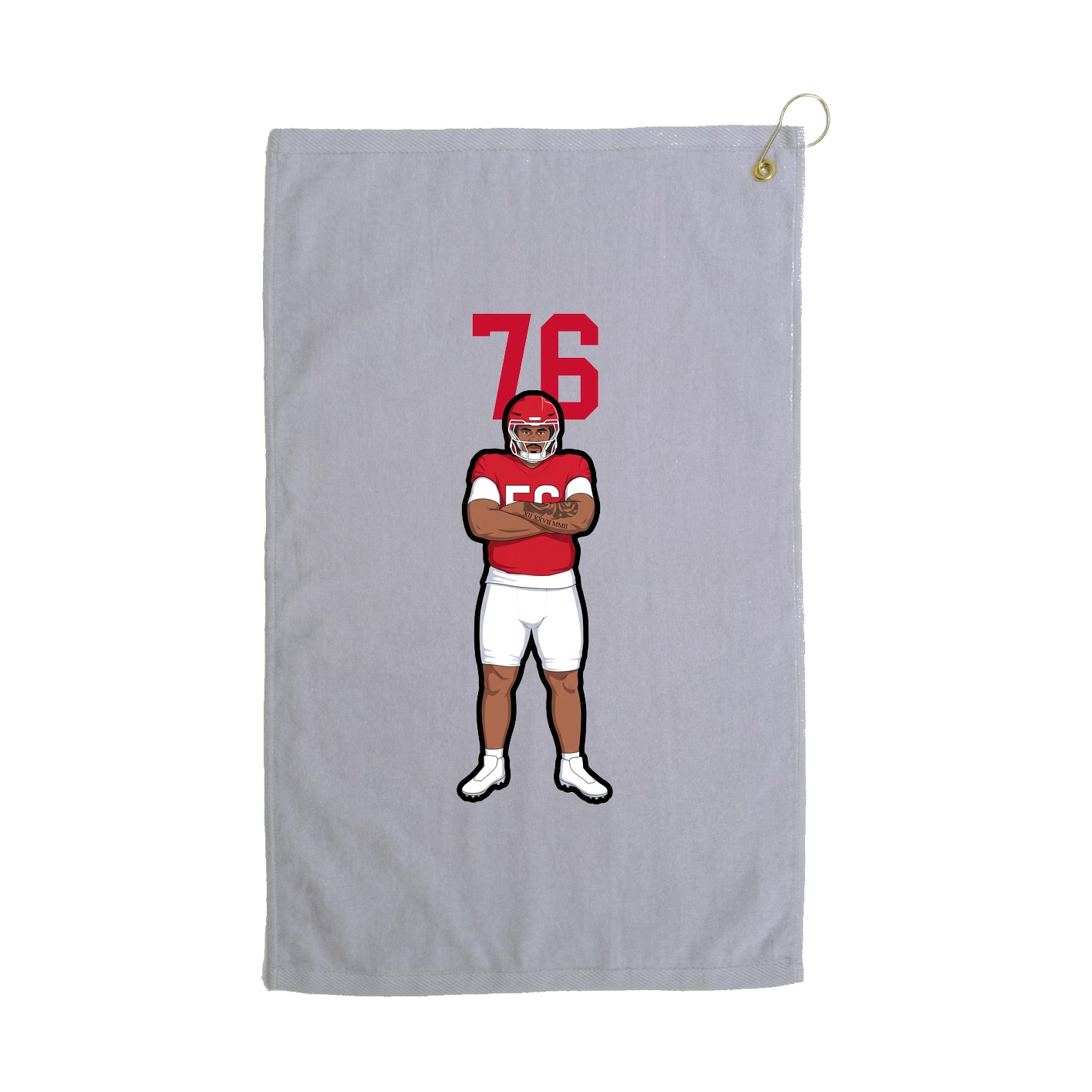 Golf Towel — Number Top in Grey