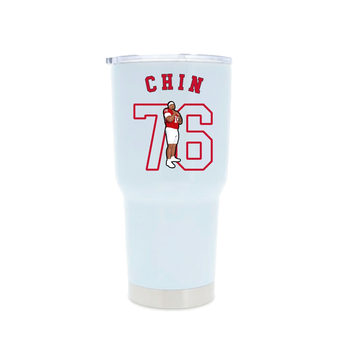 30oz Stainless Steel Tumbler — Shirsey Arch in White
