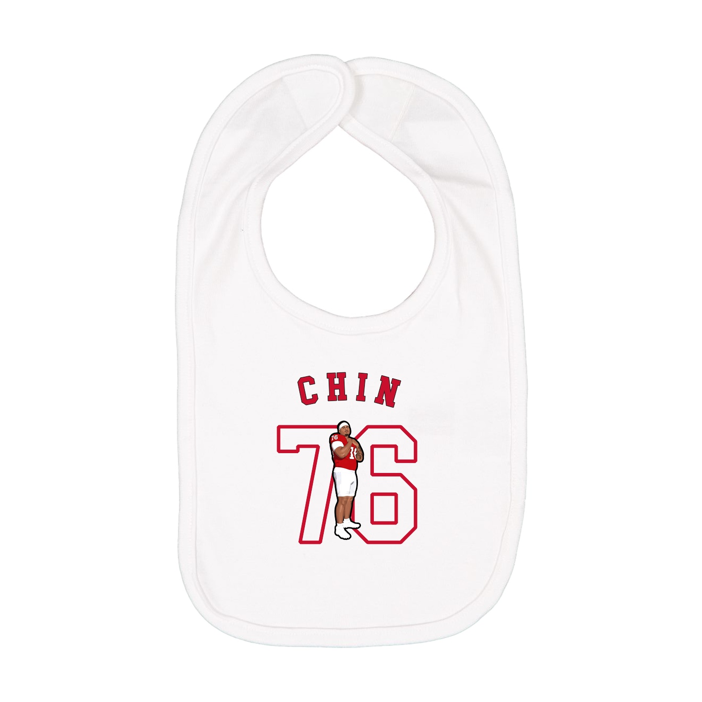 Infant Bib — Shirsey Arch in White