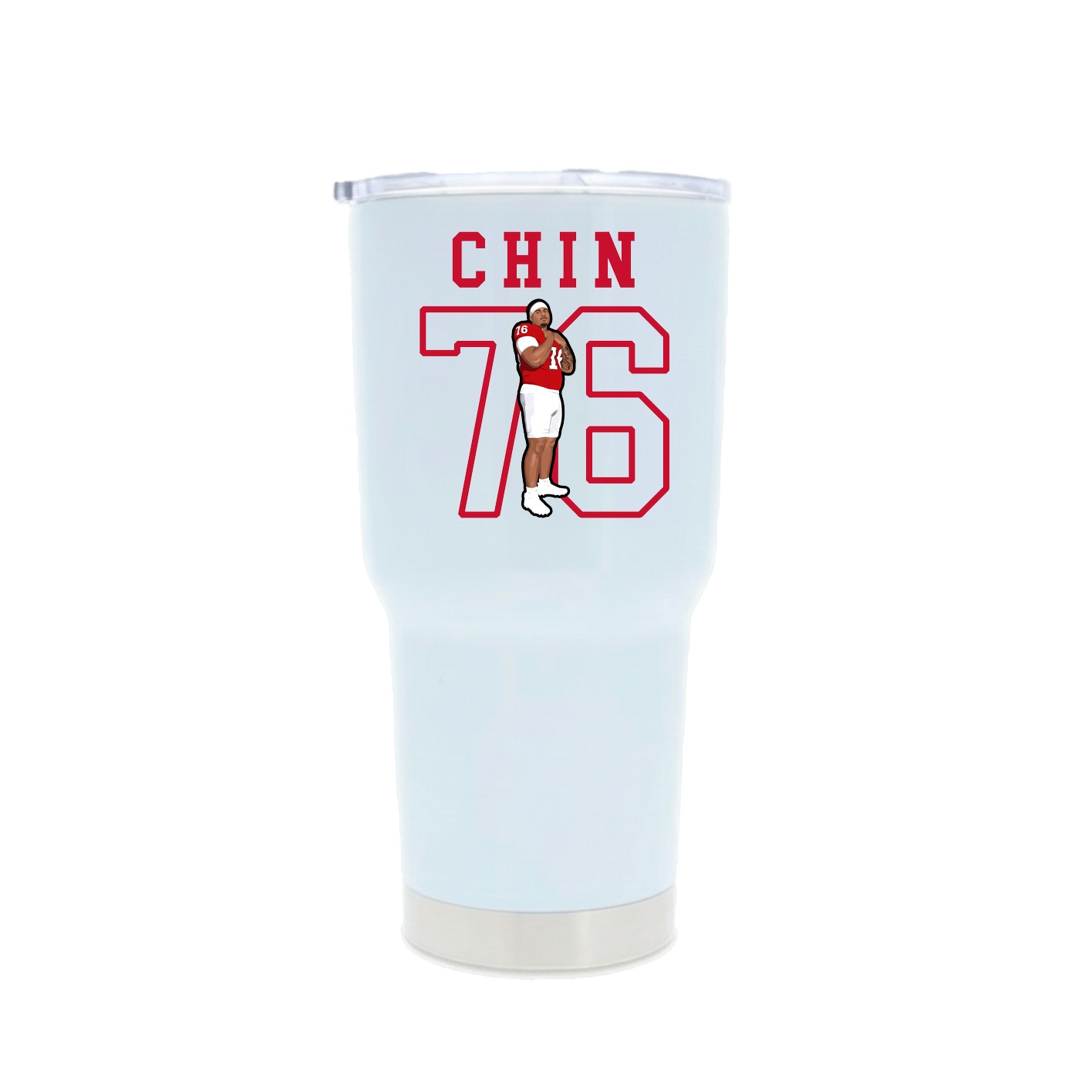 30oz Stainless Steel Tumbler — Shirsey in White