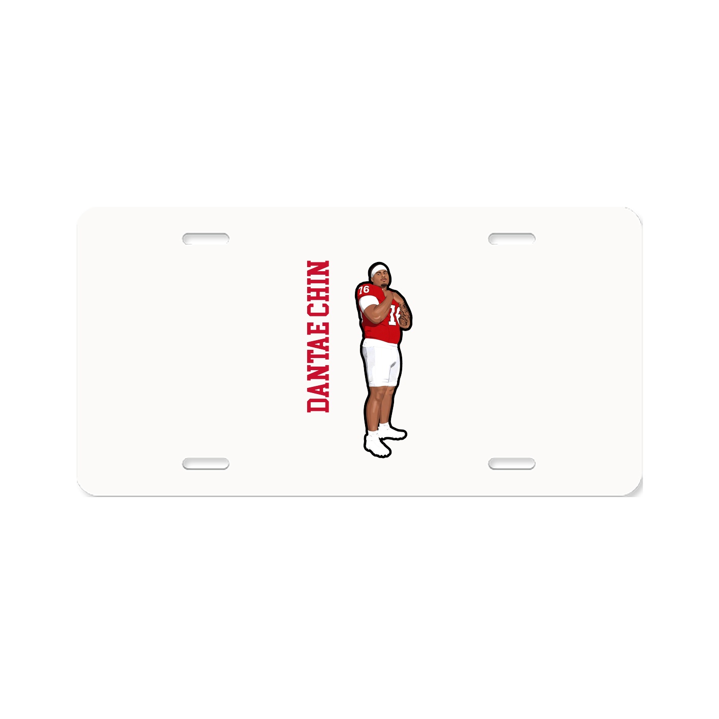 License Plate — Name Vertical in Classic