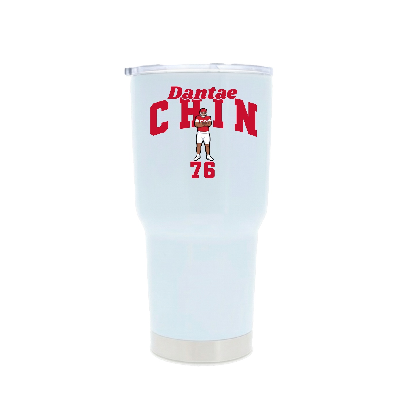 30oz Stainless Steel Tumbler — Signature Arch in White