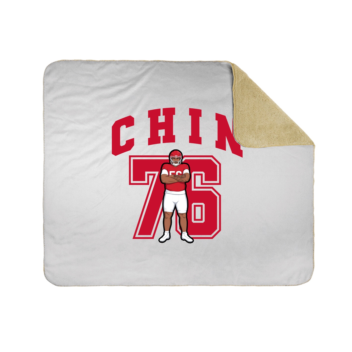 Throw Blanket — Number in White