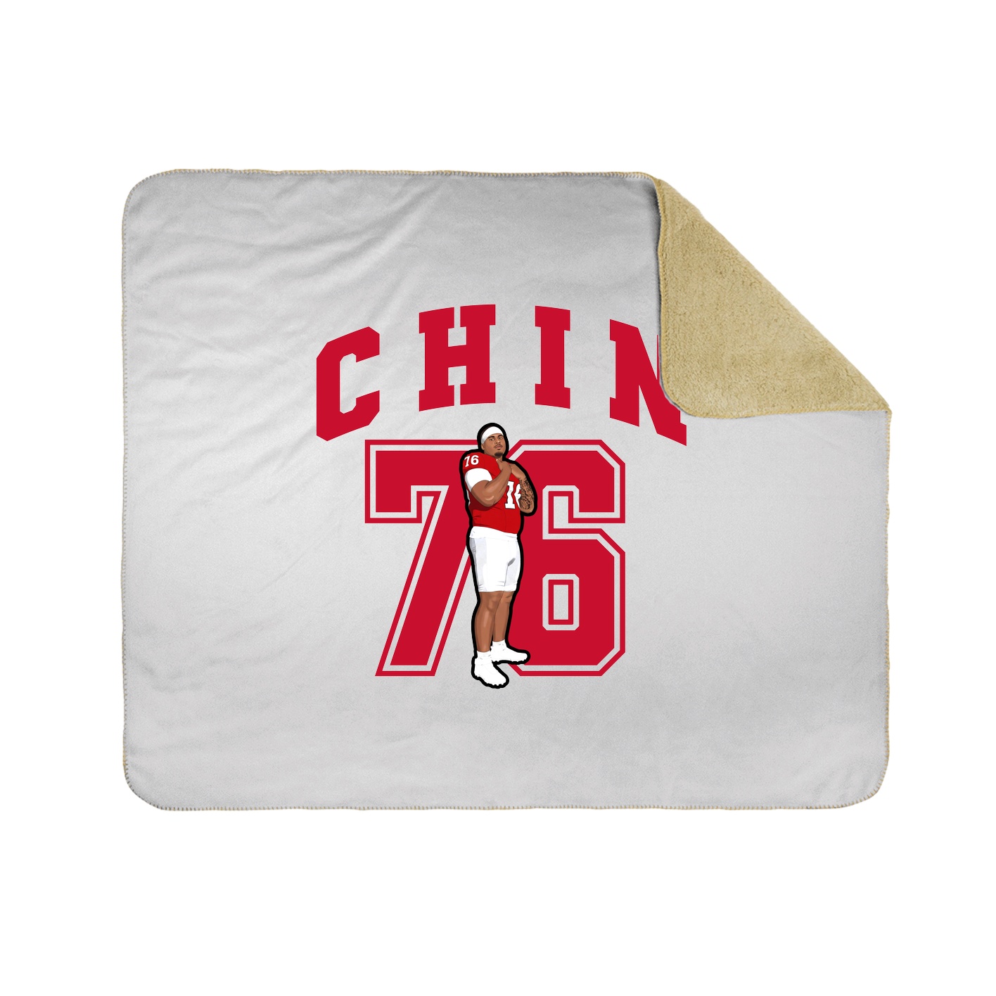 Throw Blanket — Number in White