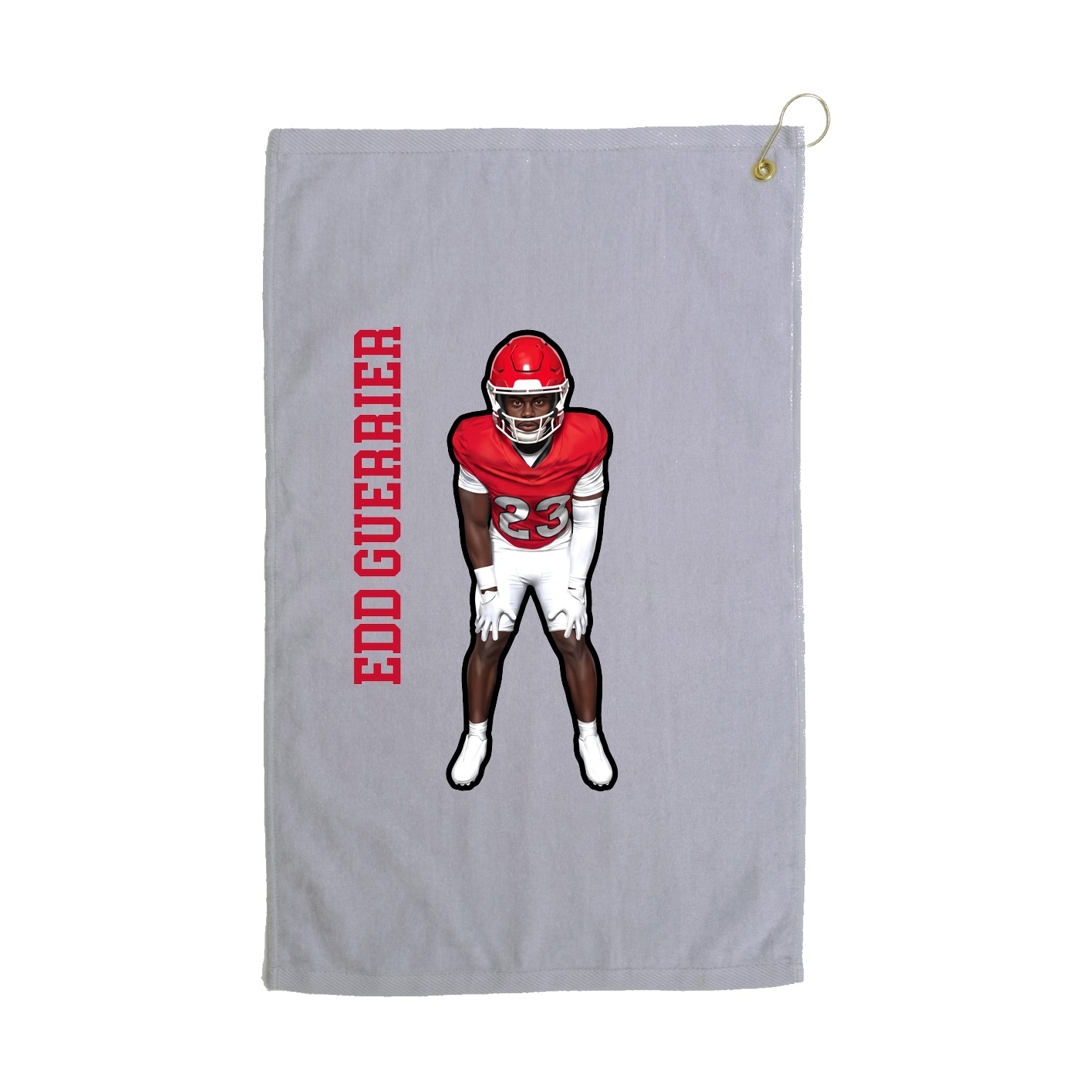 Golf Towel — Name Vertical in Grey