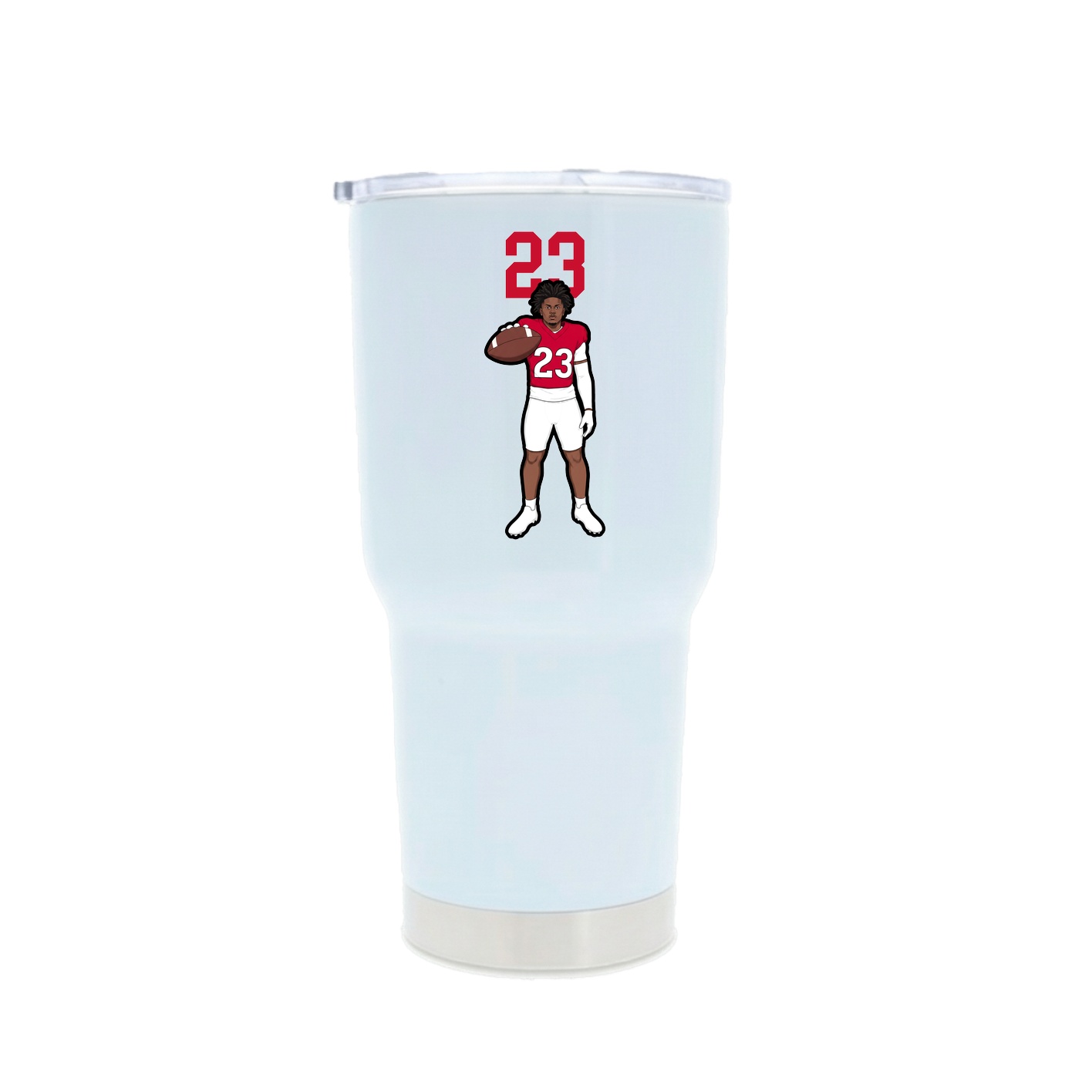 30oz Stainless Steel Tumbler — Number Top in White