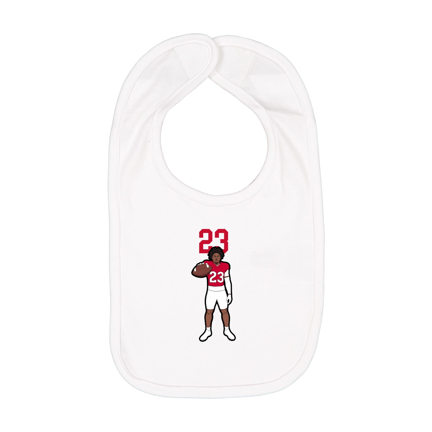 Infant Bib — Number Top in White