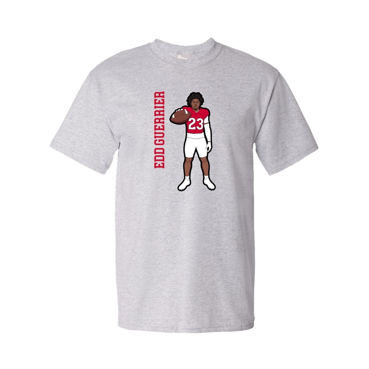Youth Tee — Name Vertical in Grey