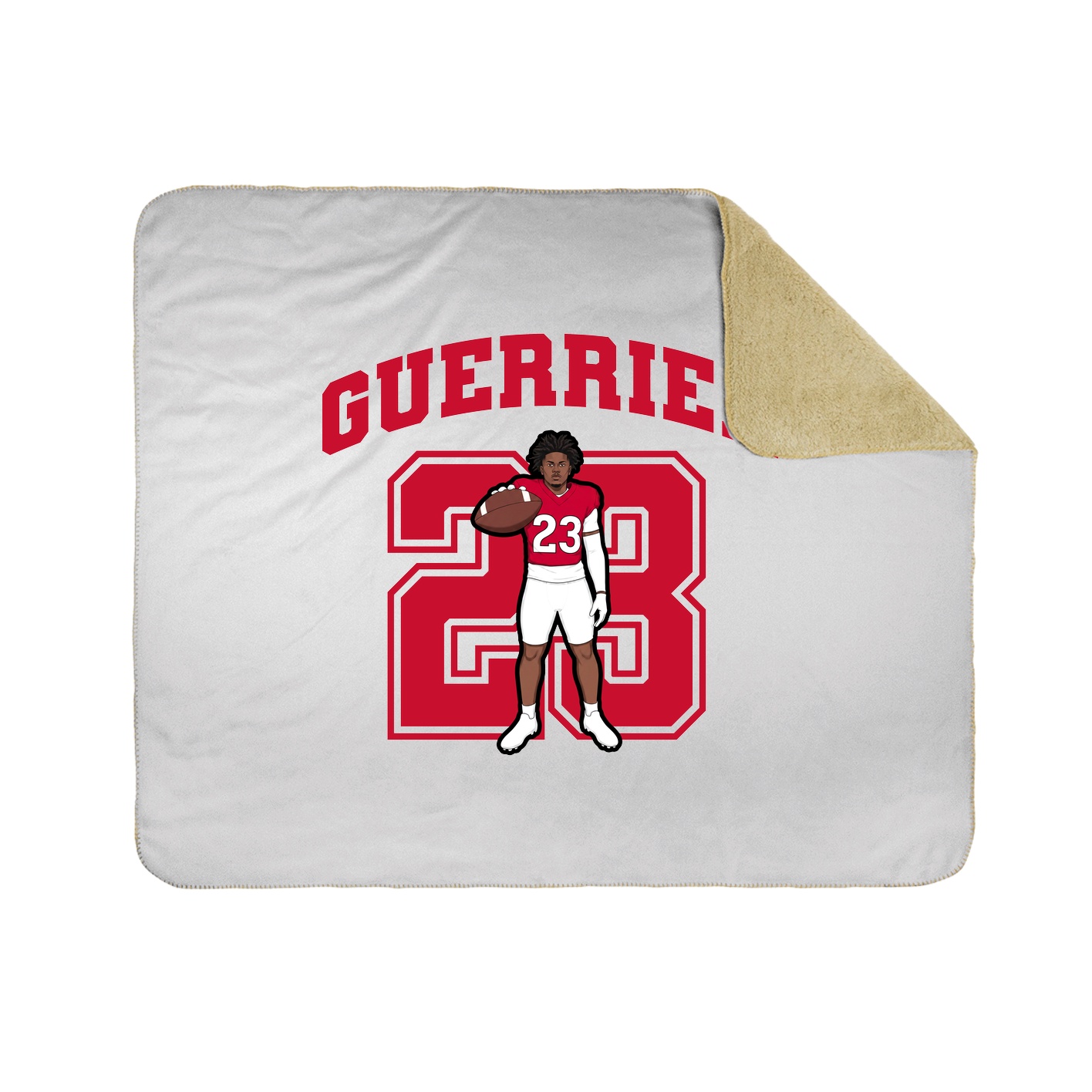 Throw Blanket — Number in White
