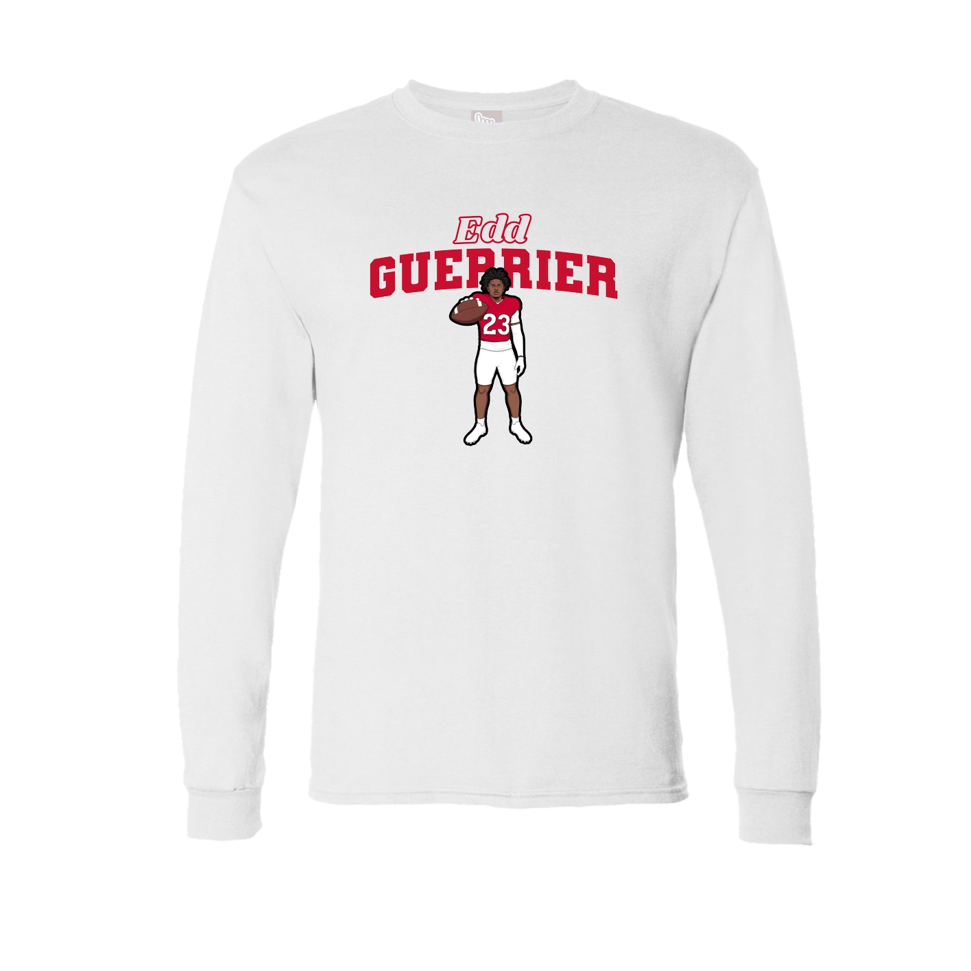 Long Sleeve Tee — Name Arch in White