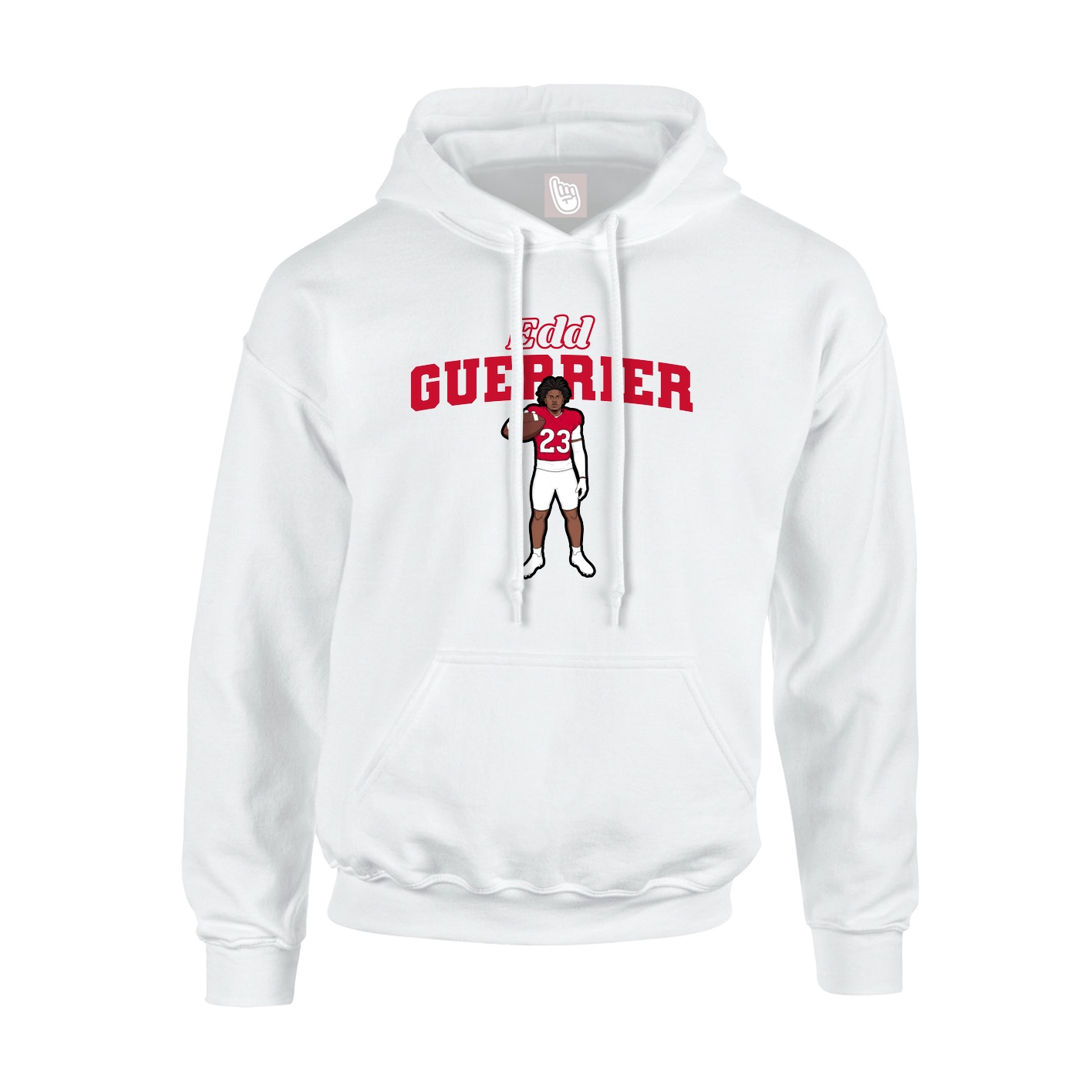 Hoodie — Name Arch in White
