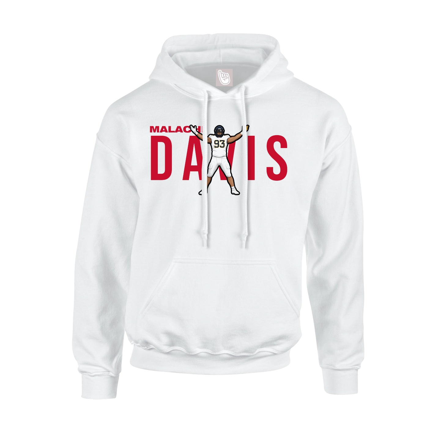Youth Hoodie — Player Name in White