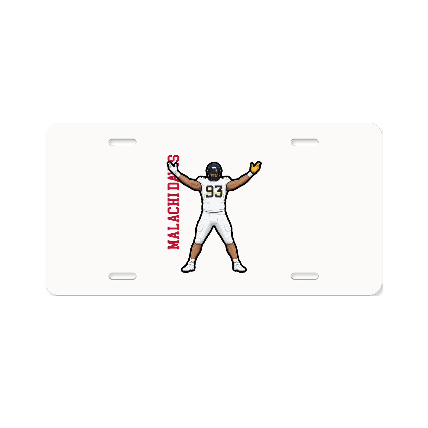 License Plate — Name Vertical in Classic