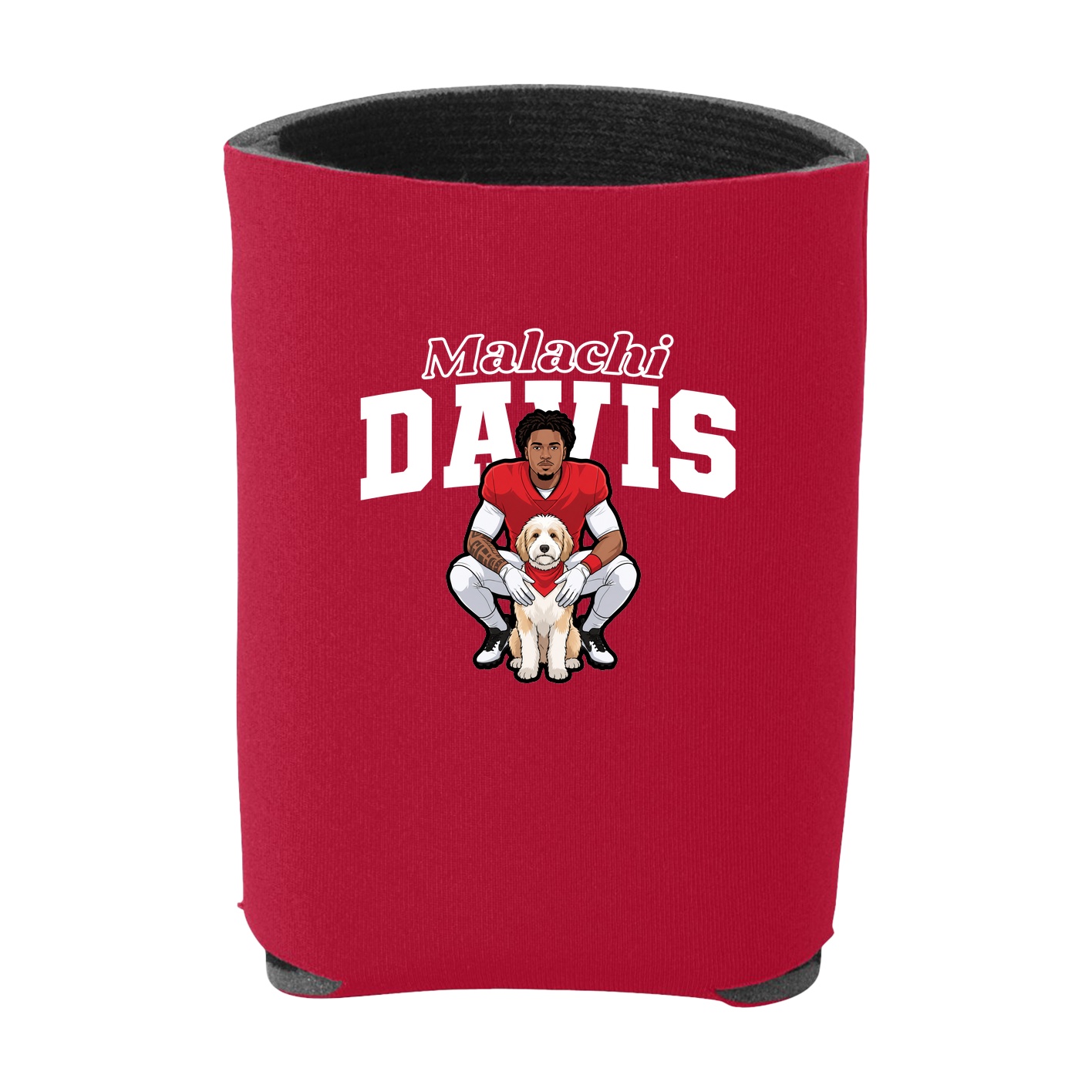 Can Holder — Name Arch in Red