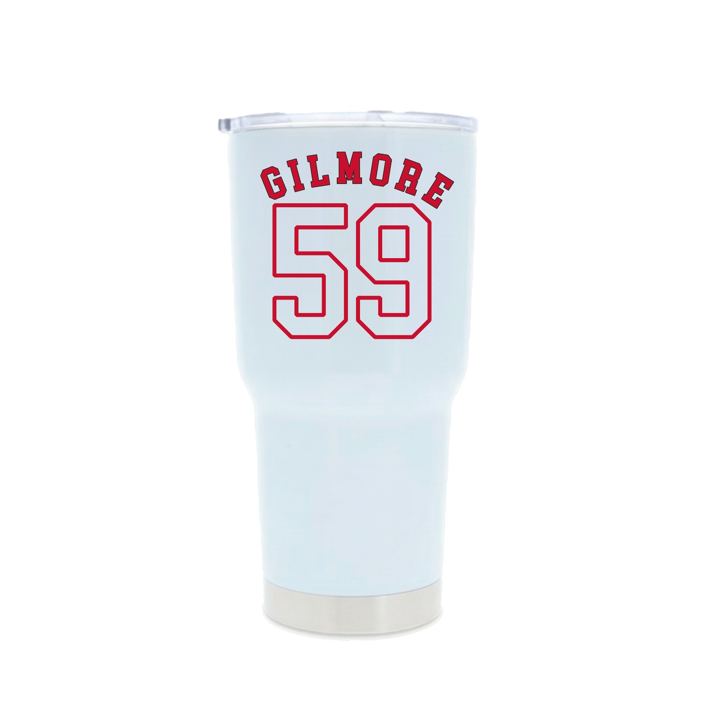 30oz Stainless Steel Tumbler — Shirsey Arch in White
