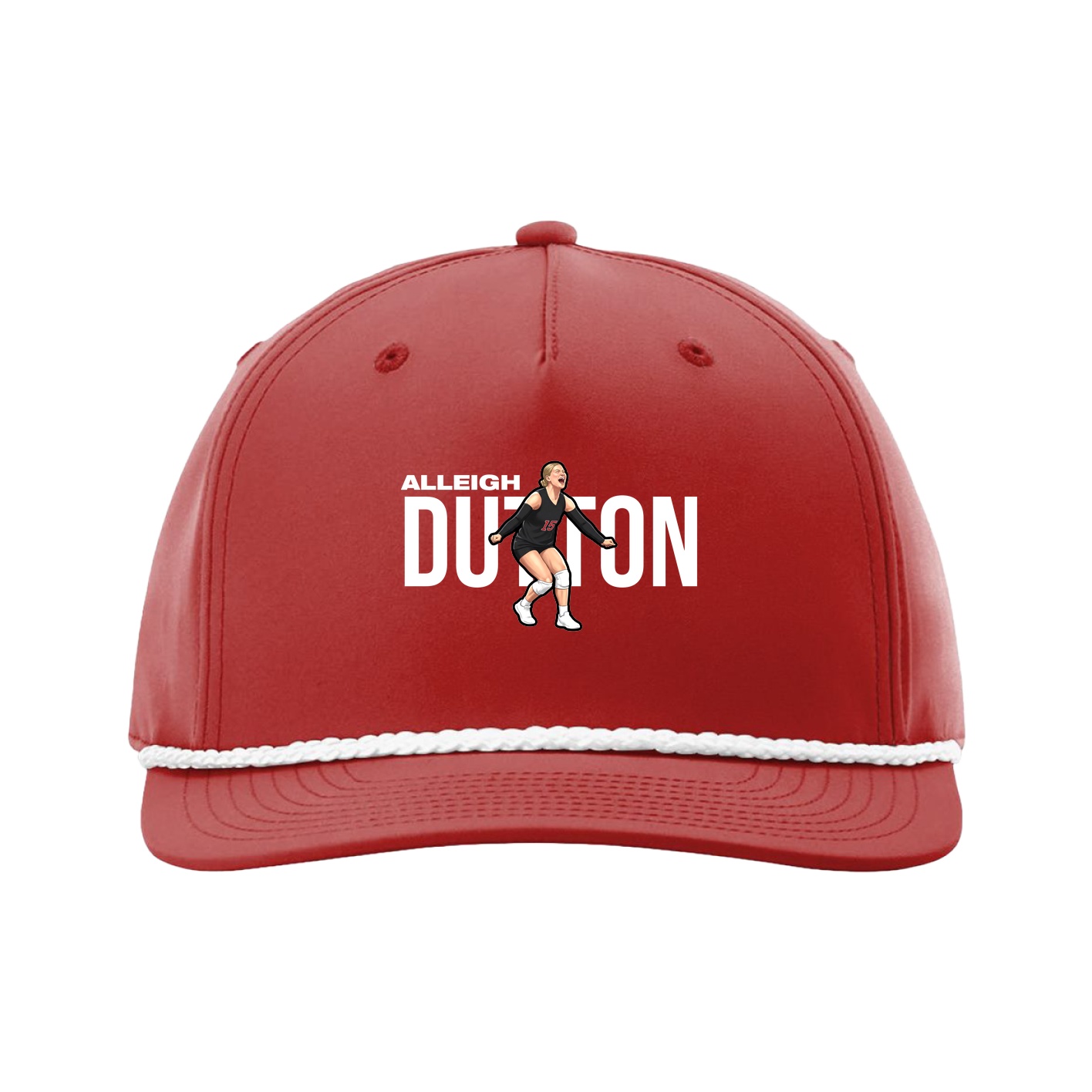 Five-Panel Classic Rope Cap — Player Name in Red