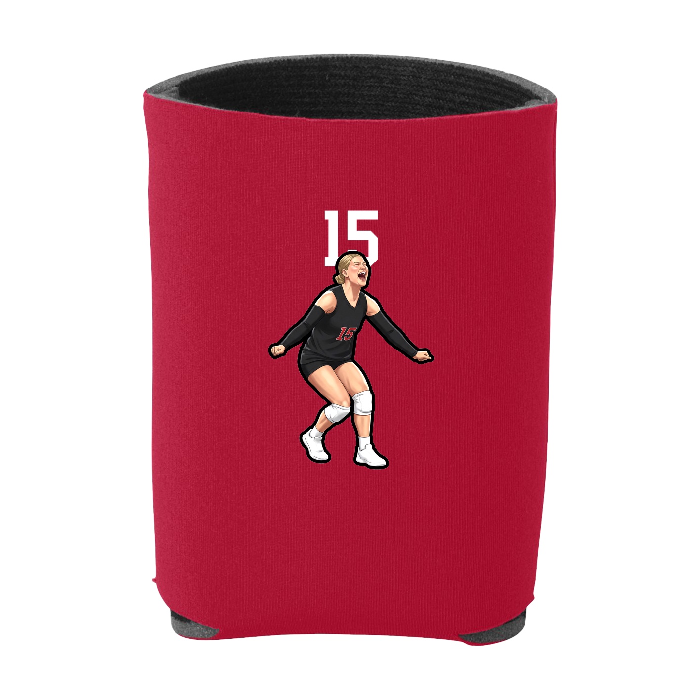 Can Holder — Number Top in Red